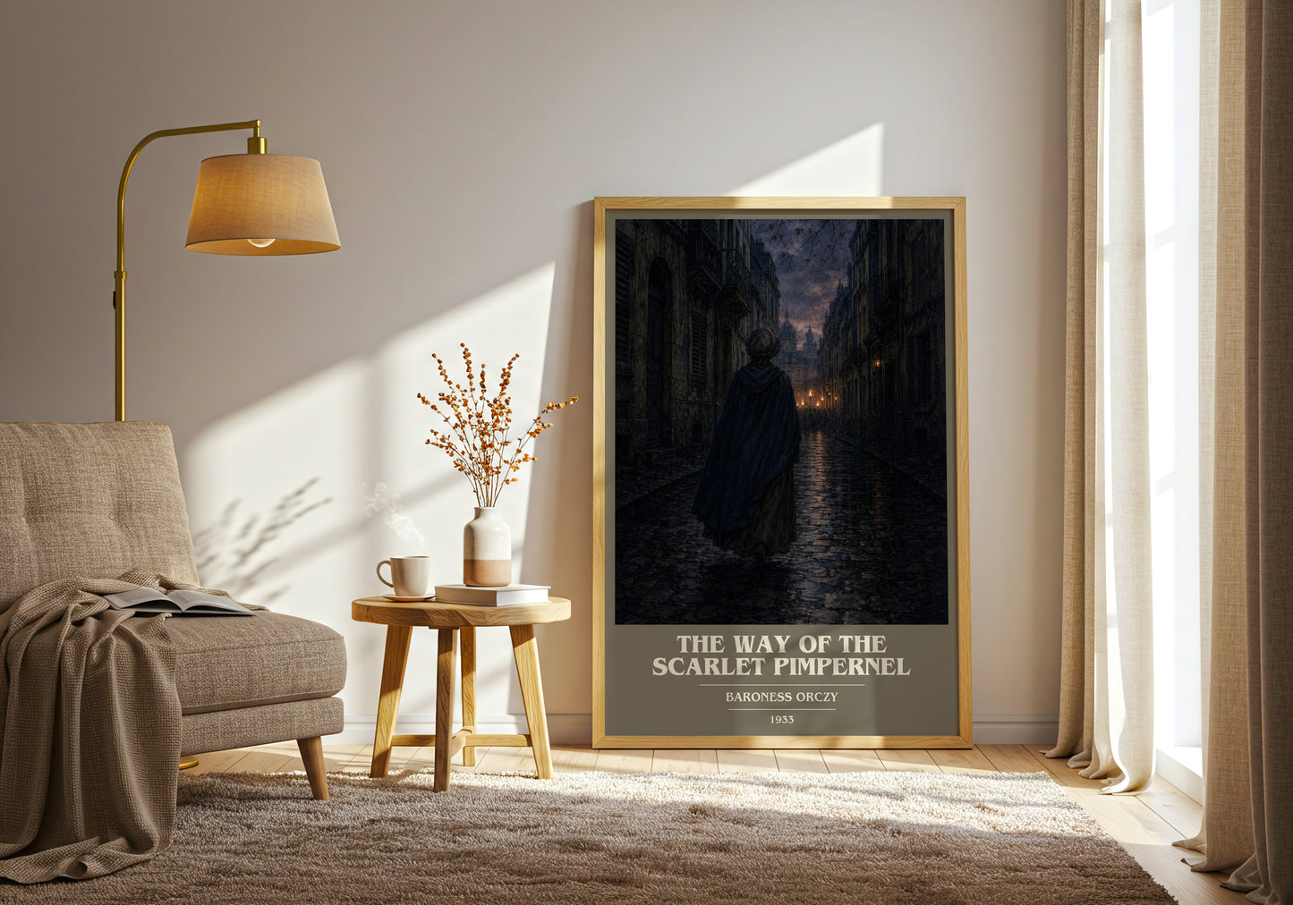 The Way Of The Scarlet Pimpernel book cover print on bookshelf – Baroness Orczy fan gift