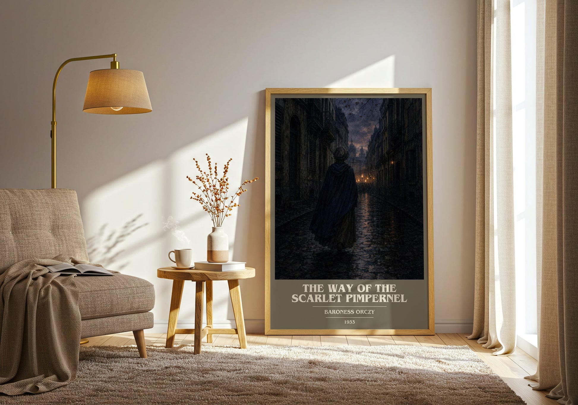 The Way Of The Scarlet Pimpernel book cover print on bookshelf – Baroness Orczy fan gift
