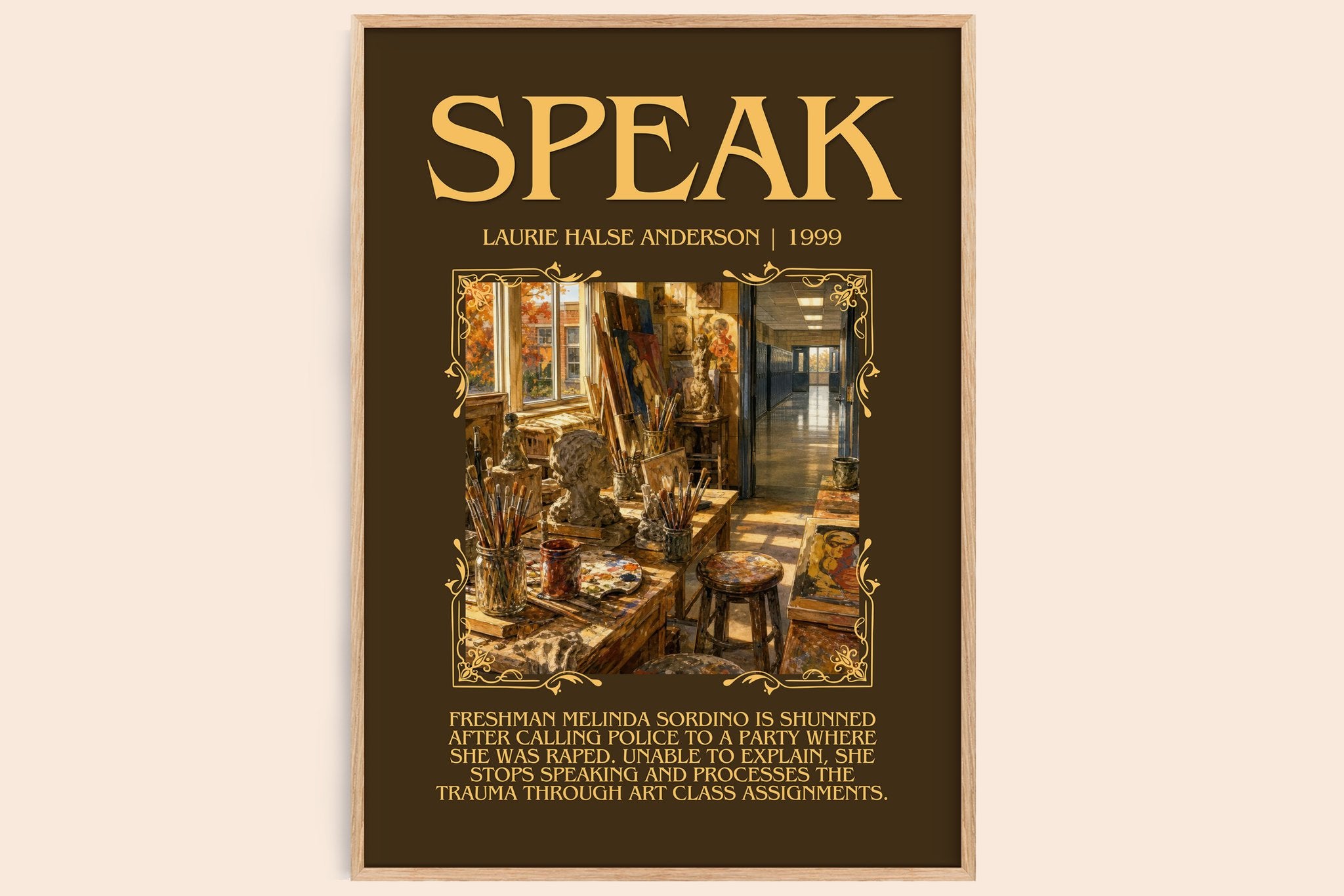 Speak Minimalist Book Poster by Laurie Halse Anderson