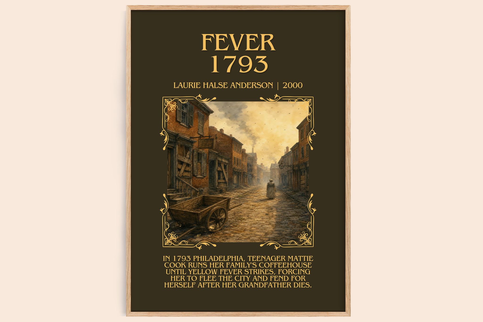 Fever 1793 Minimalist Book Poster by Laurie Halse Anderson