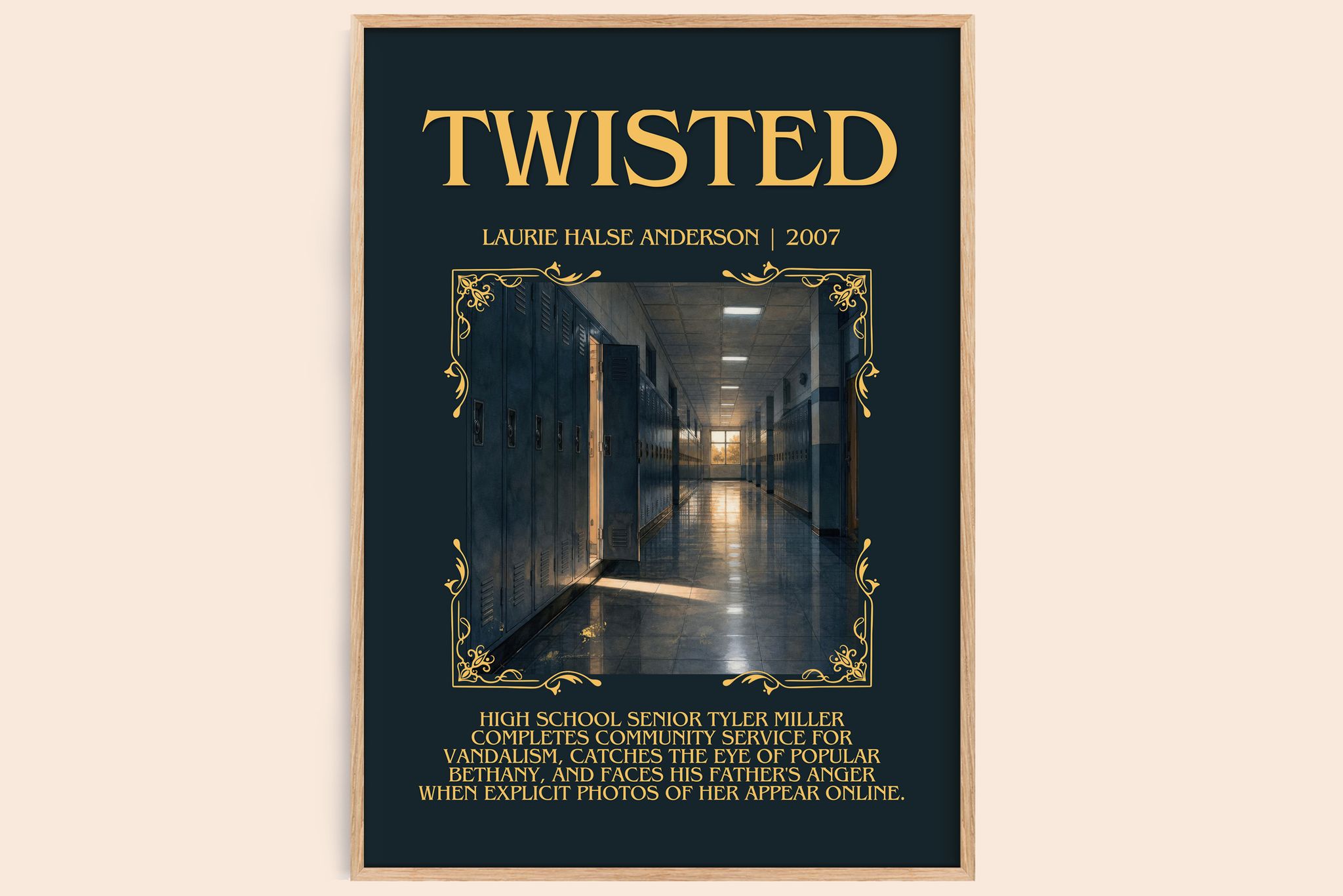 Twisted Minimalist Book Poster by Laurie Halse Anderson