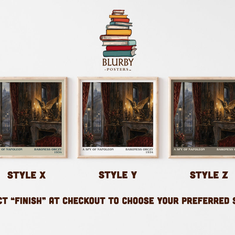 A Spy Of Napoleon literary print in frame leaning in hallway – historical fiction wall art