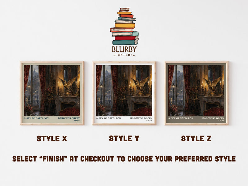 A Spy Of Napoleon literary print in frame leaning in hallway – historical fiction wall art