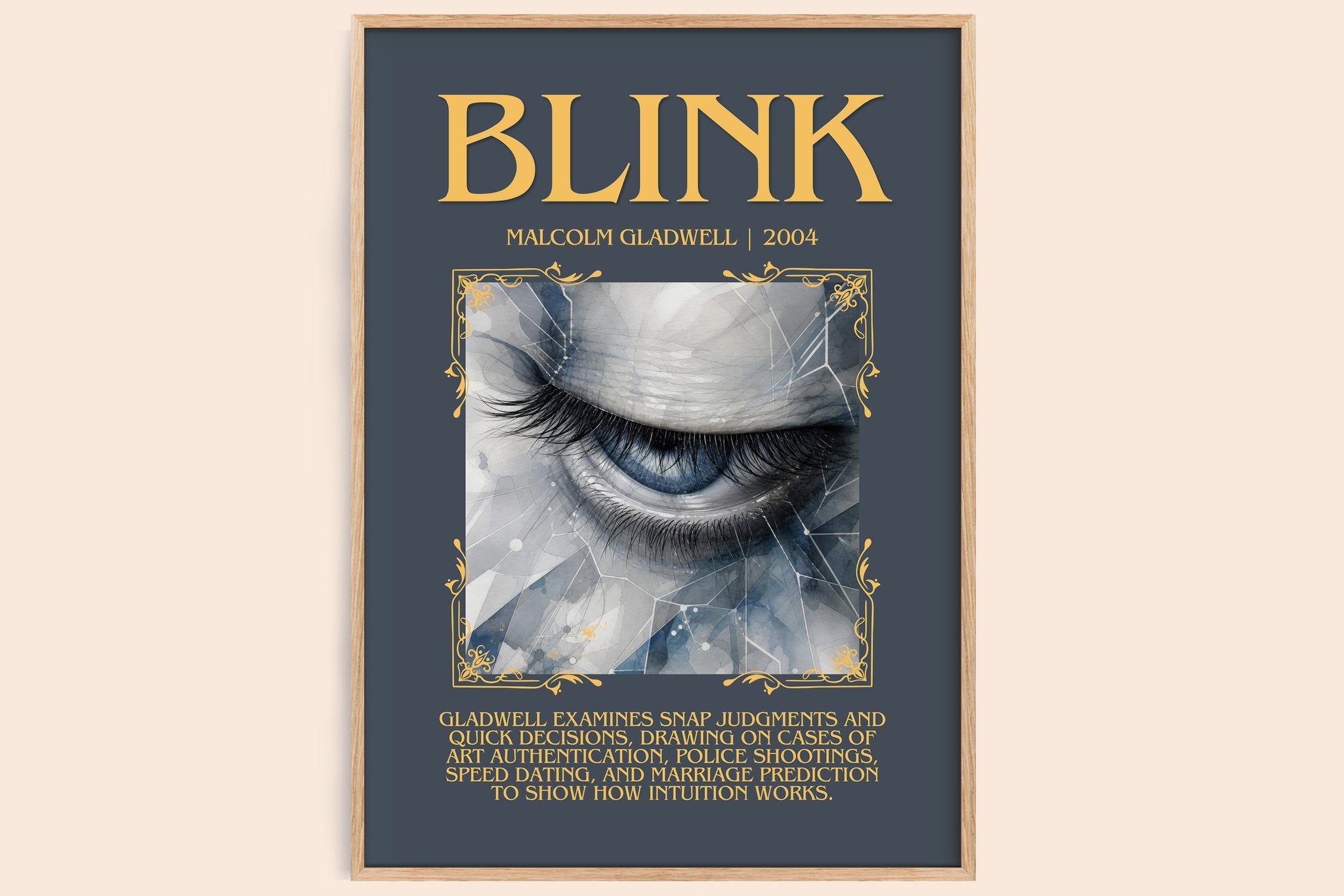 Blink Minimalist Book Poster by Malcolm Gladwell