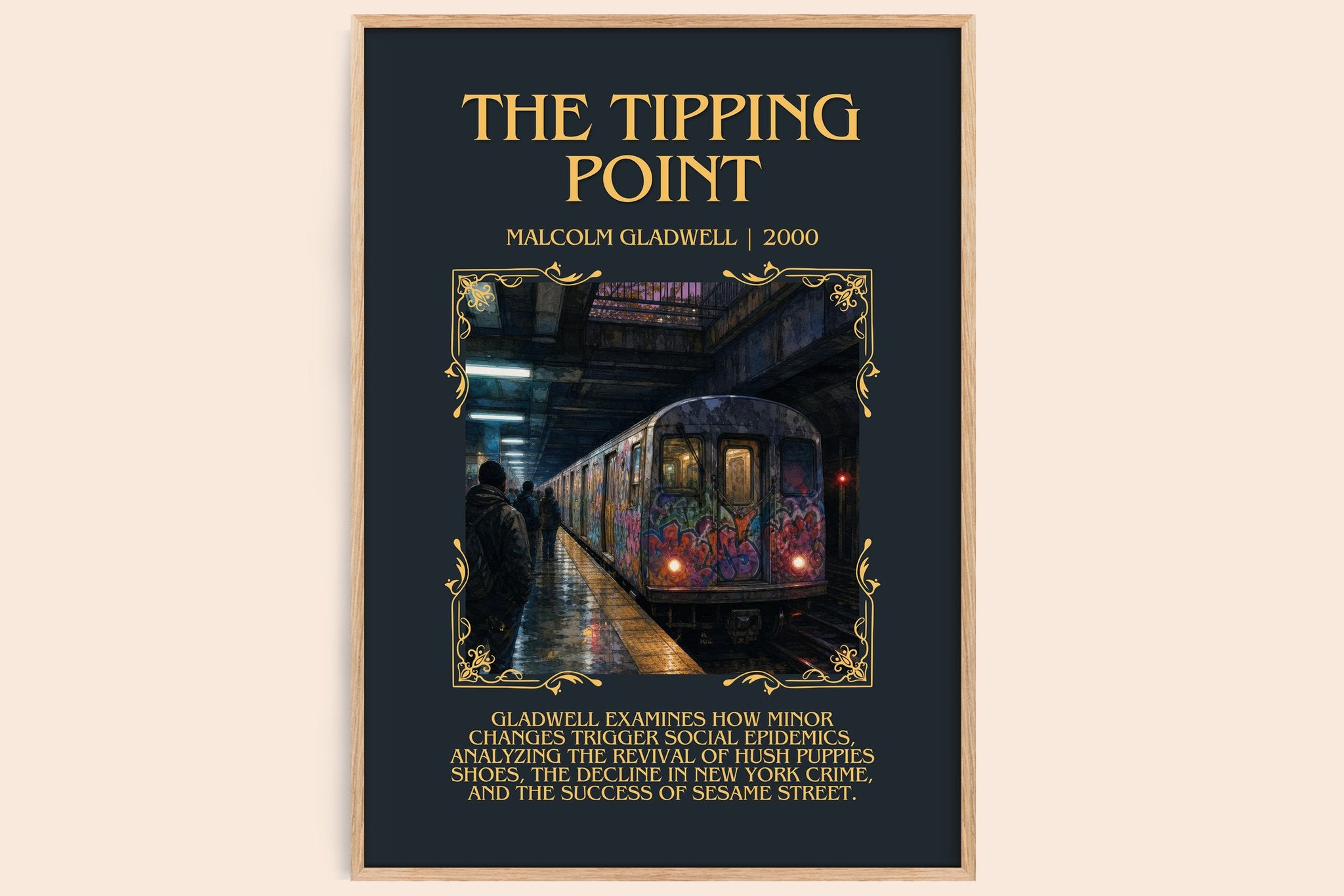 The Tipping Point Minimalist Book Poster by Malcolm Gladwell