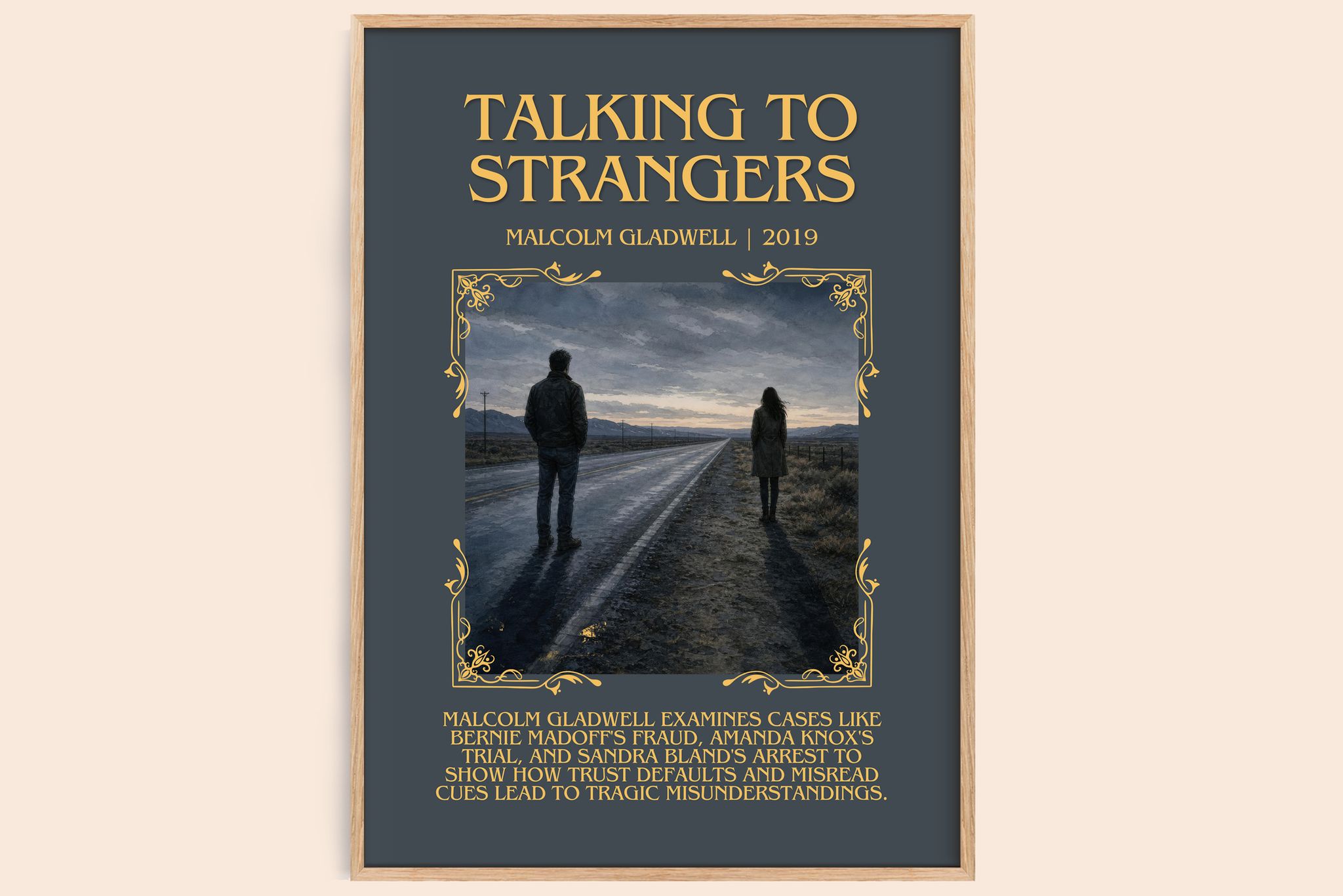 Talking to Strangers Minimalist Book Poster by Malcolm Gladwell