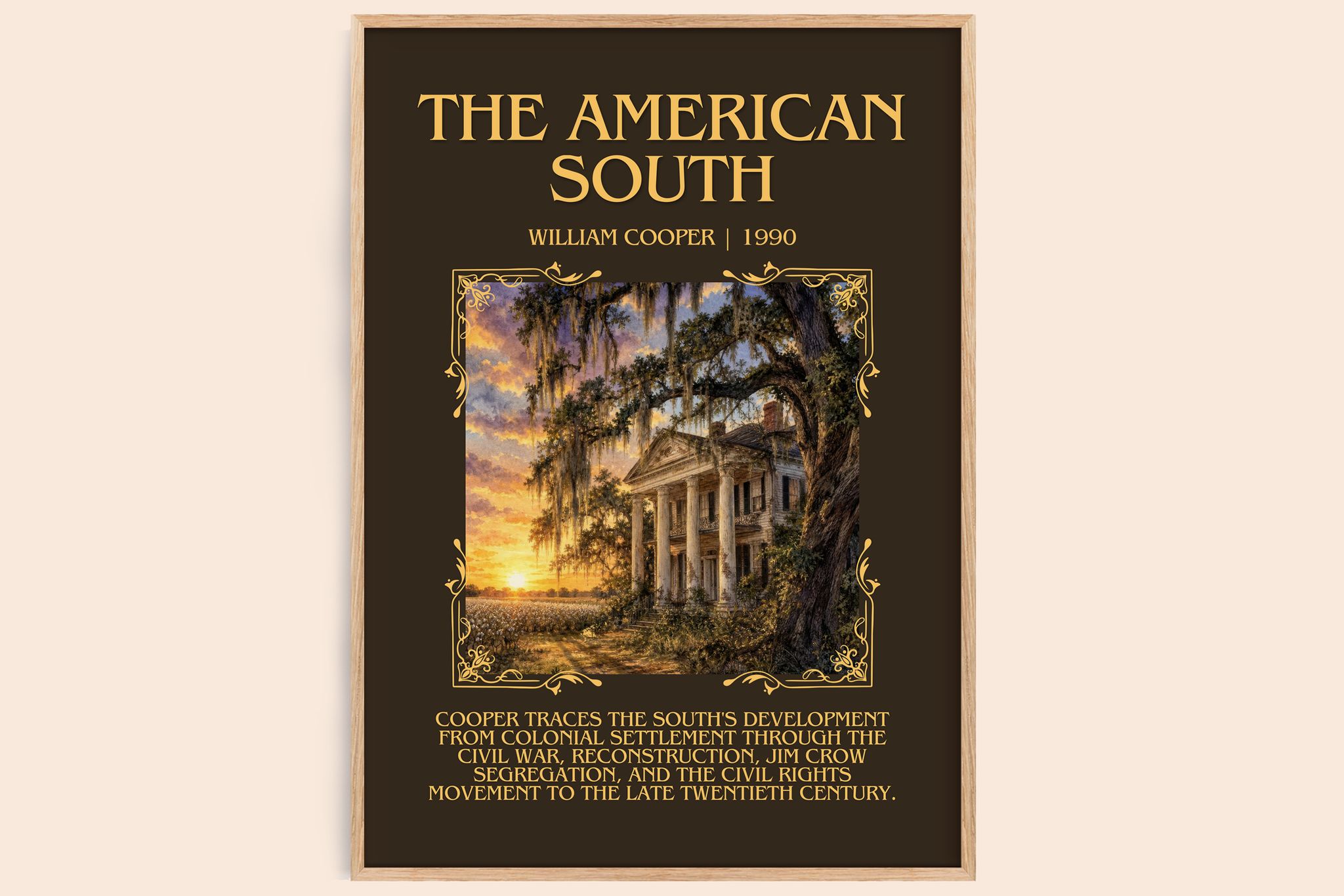 The American South Minimalist Book Poster by William Cooper