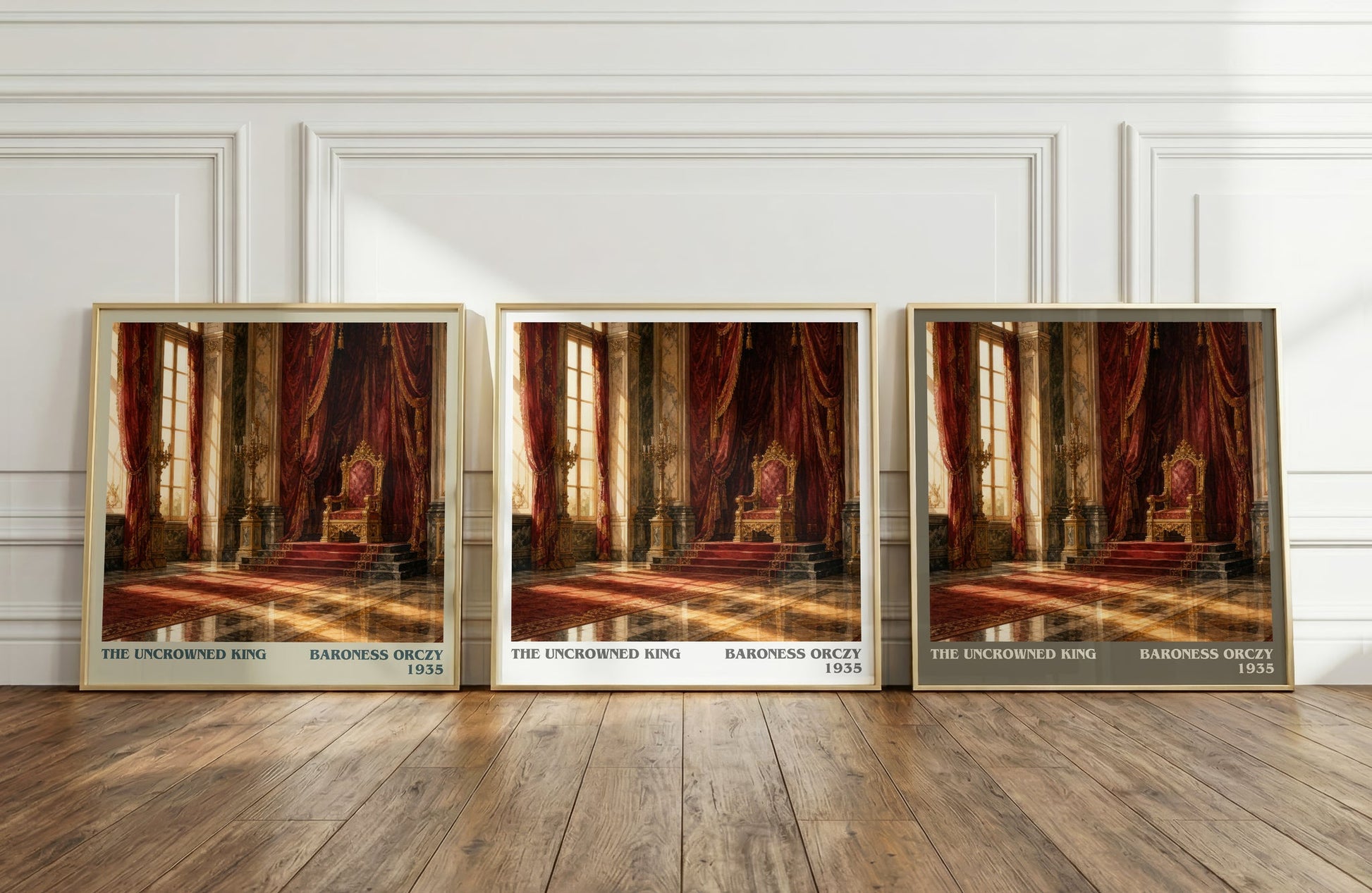 The Uncrowned King literary art print colour and style options – Baroness Orczy book art
