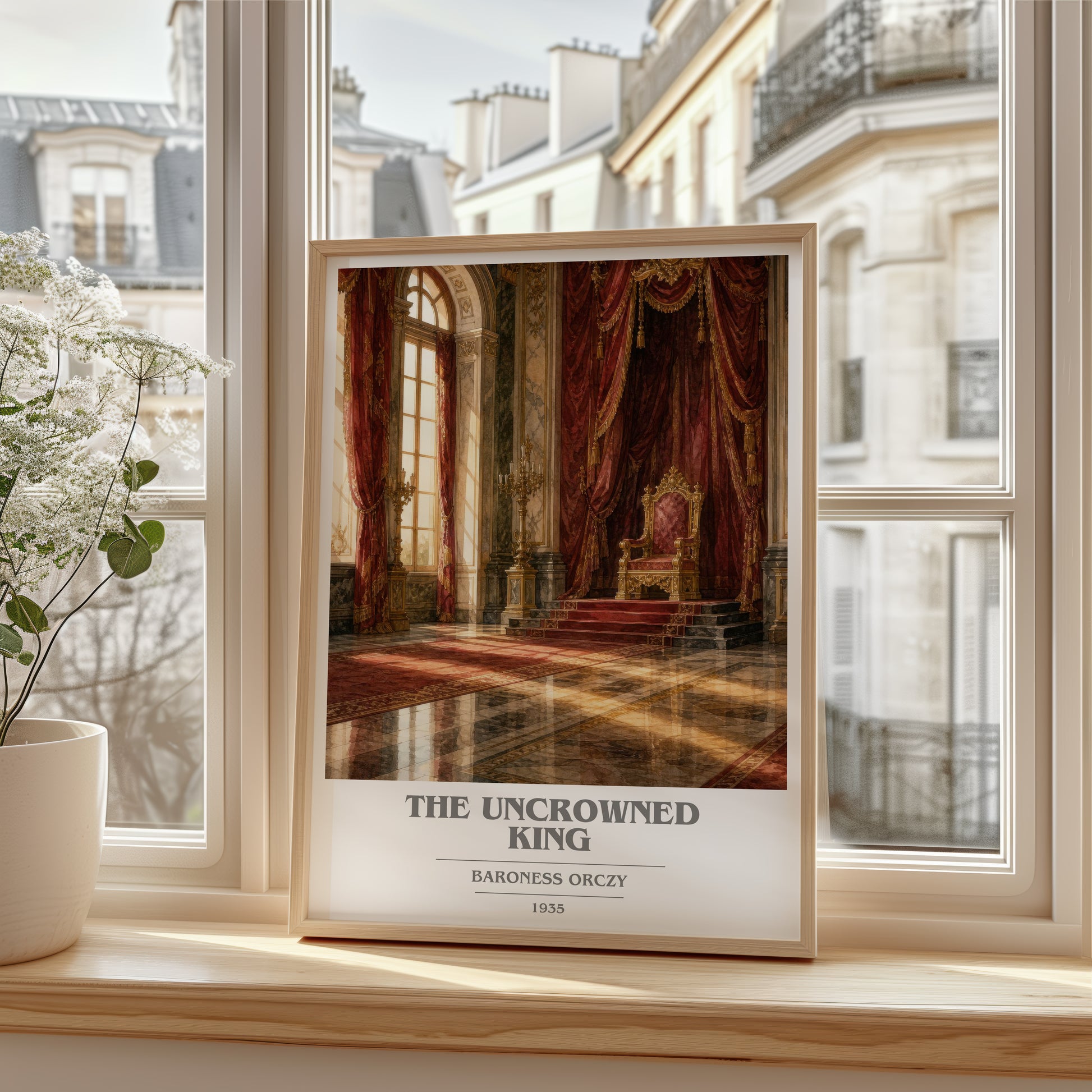 The Uncrowned King book cover poster colour and style options – Baroness Orczy book art