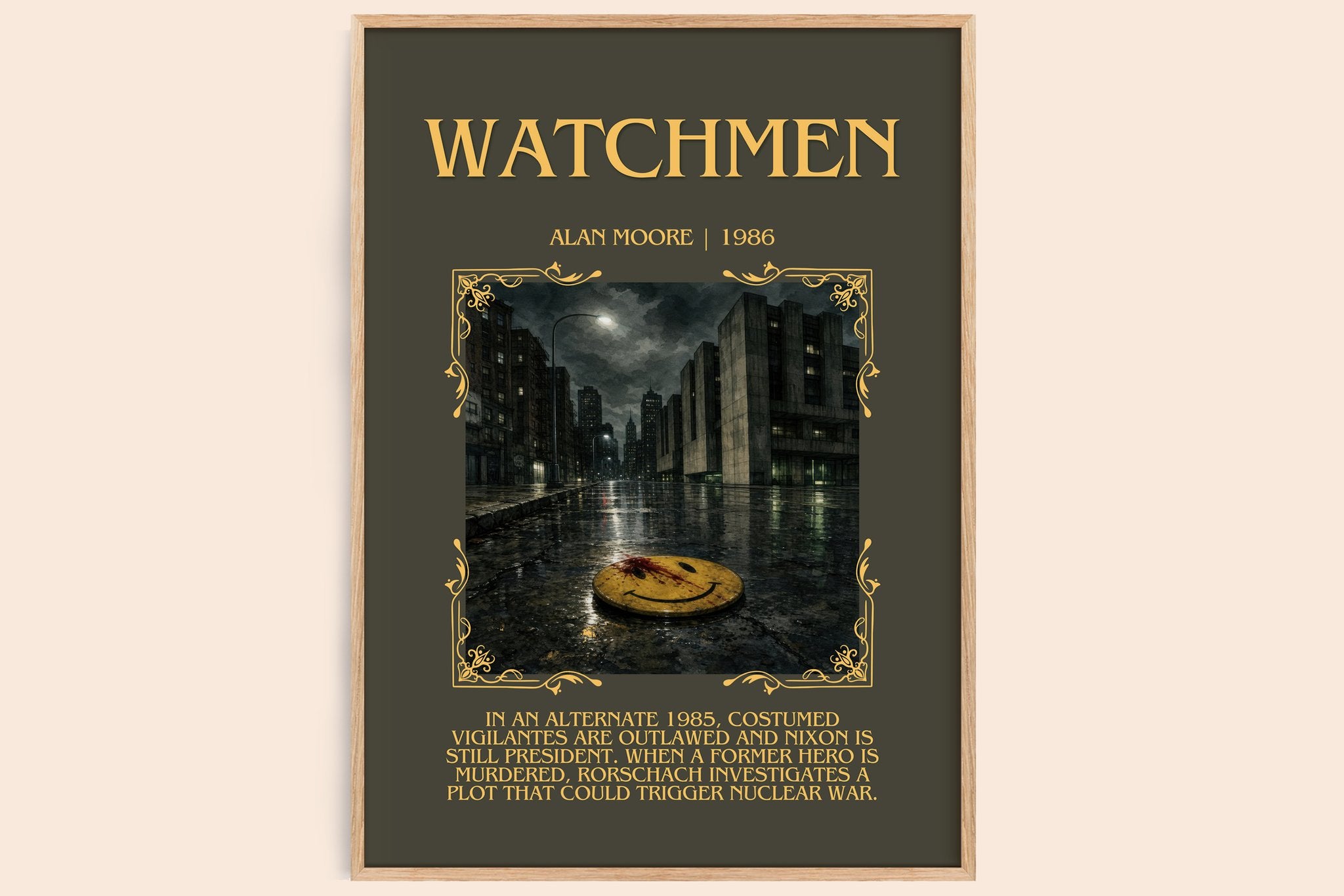 Watchmen Minimalist Book Poster by Alan Moore