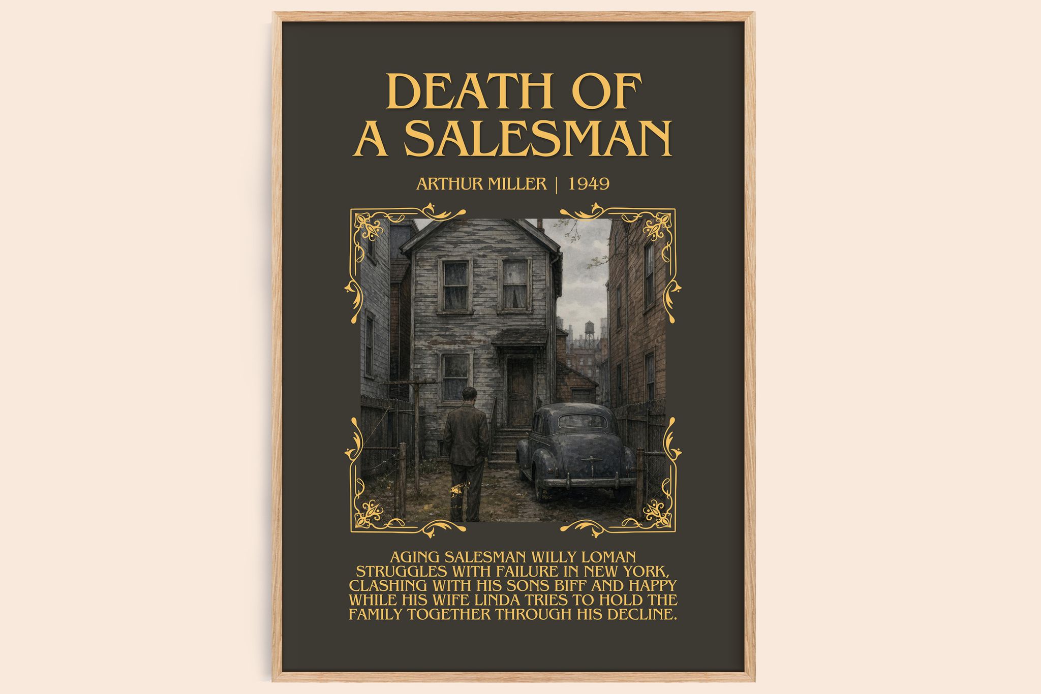 Death of a Salesman Minimalist Book Poster by Arthur Miller