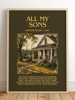 All My Sons Minimalist Book Poster by Arthur Miller – image 2