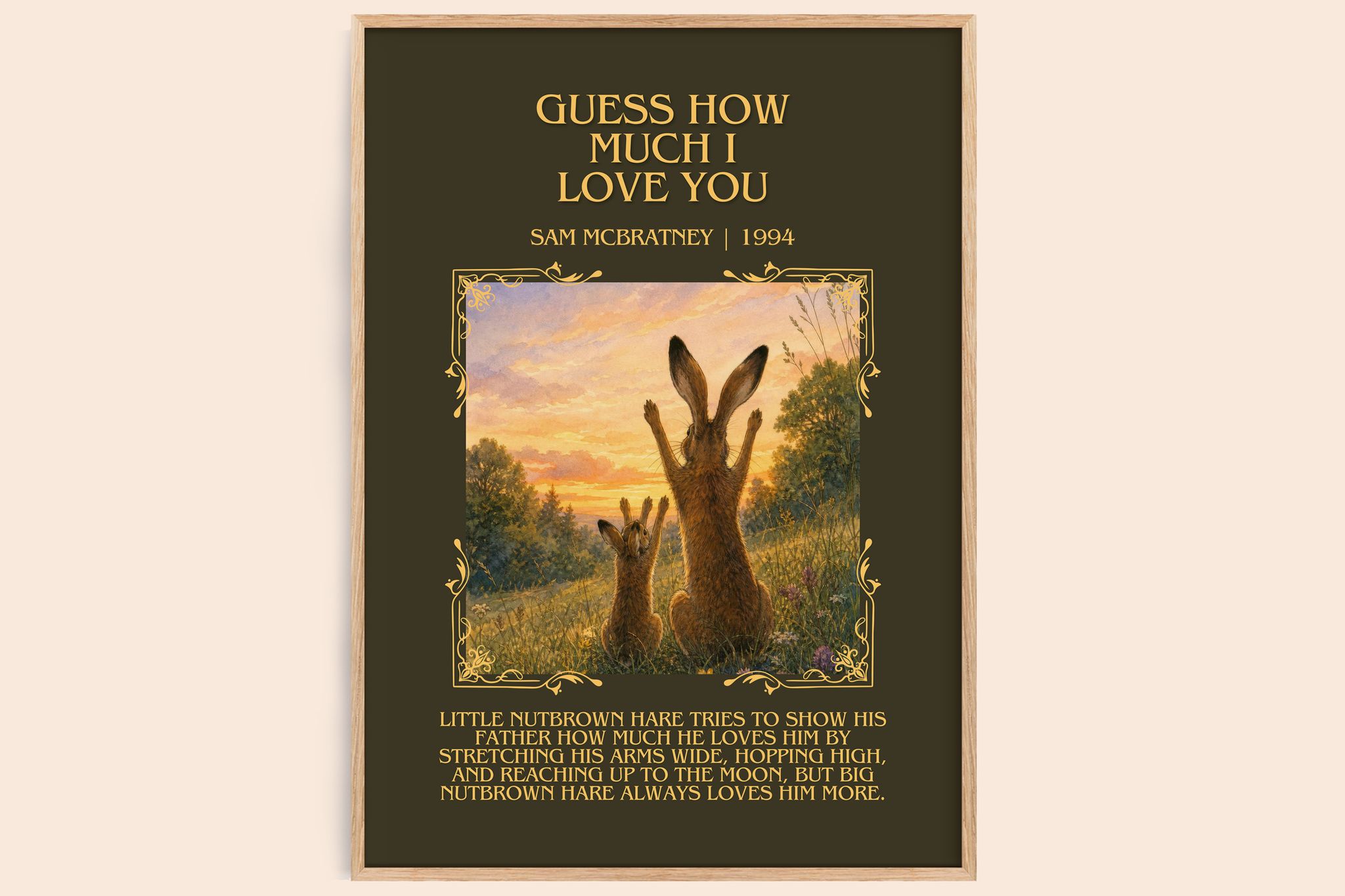 Guess How Much I Love You Minimalist Book Poster by Sam McBratney