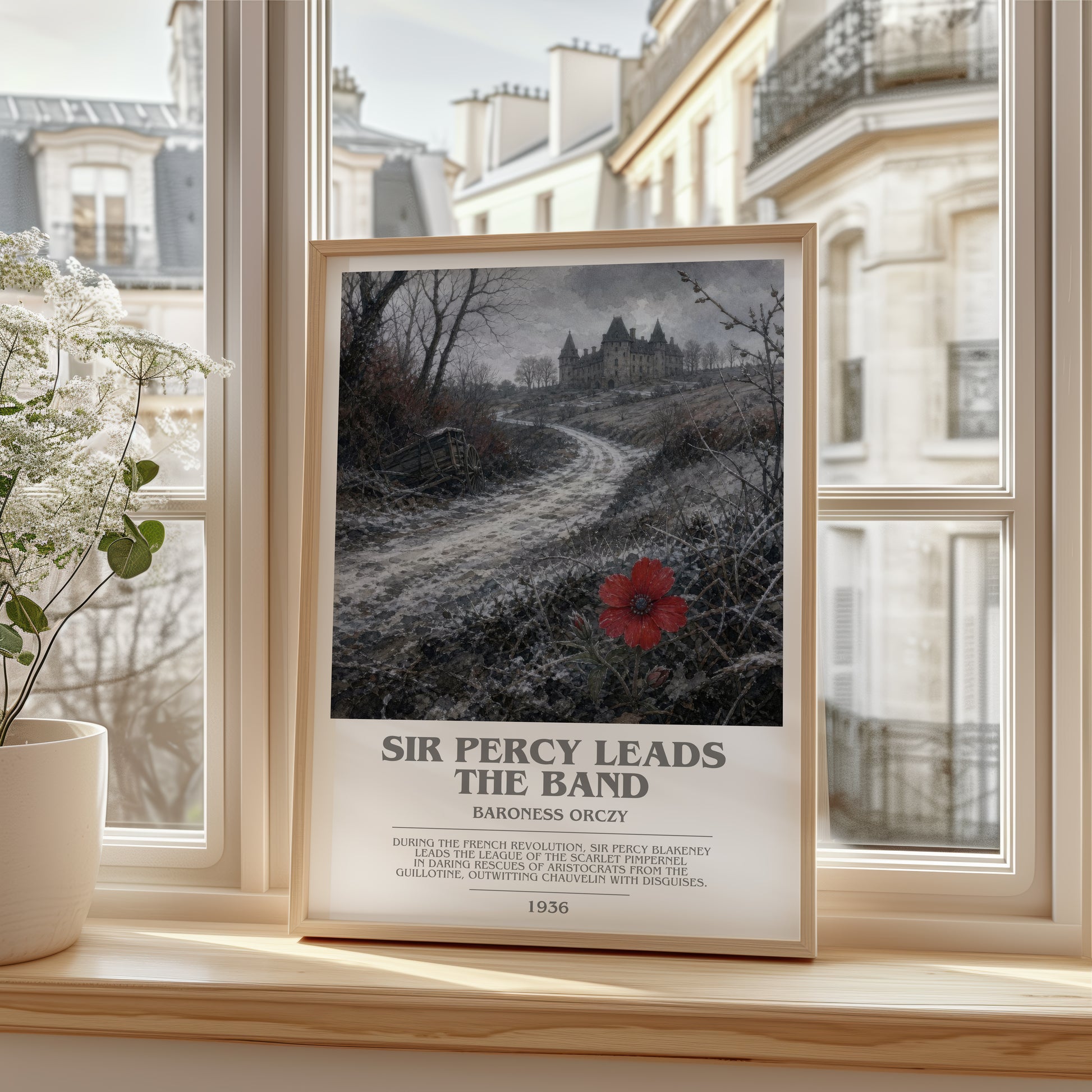 Sir Percy Leads The Band bookish poster colour and style options – Baroness Orczy book art