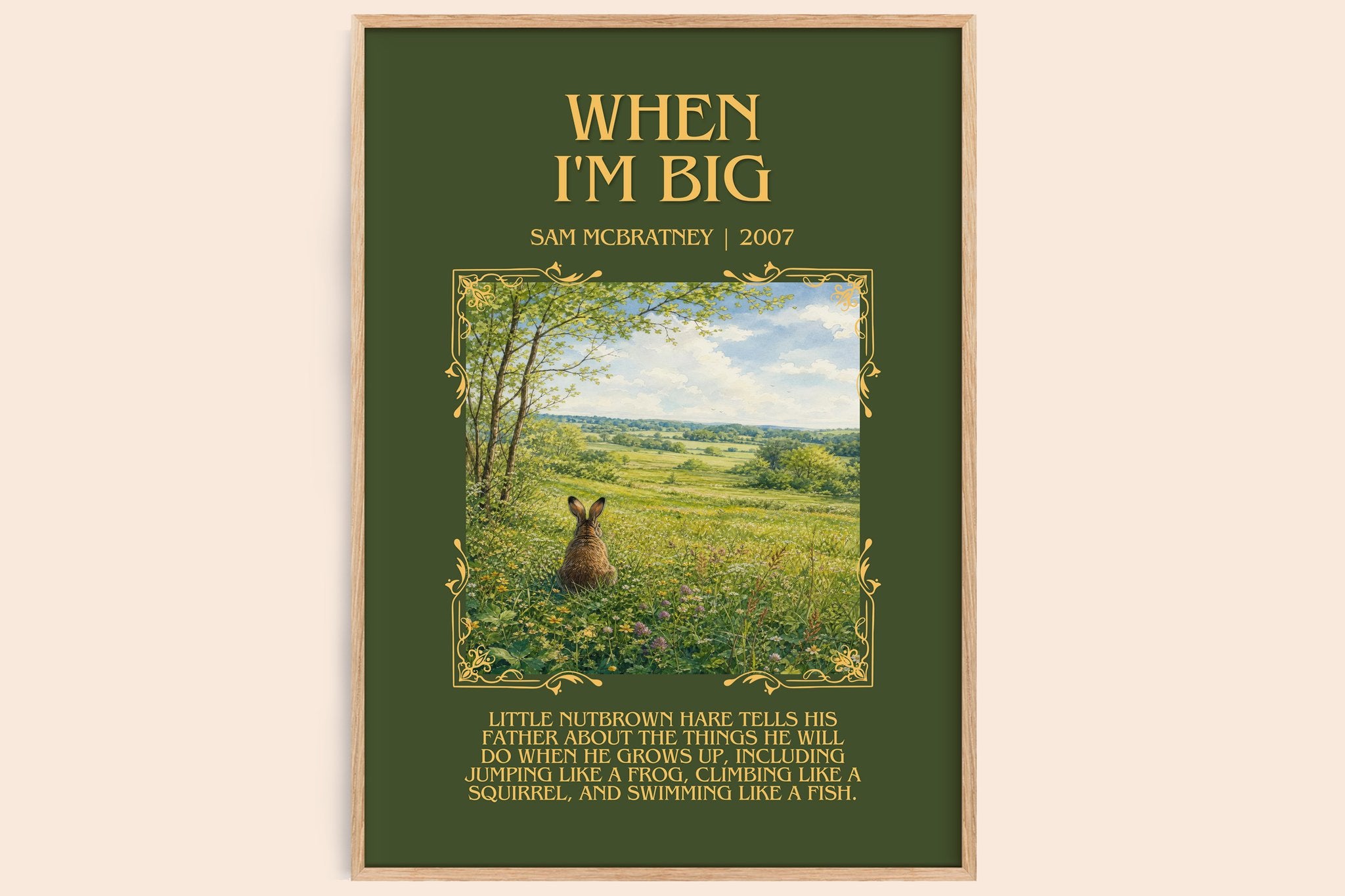 When I'm big Minimalist Book Poster by Sam McBratney