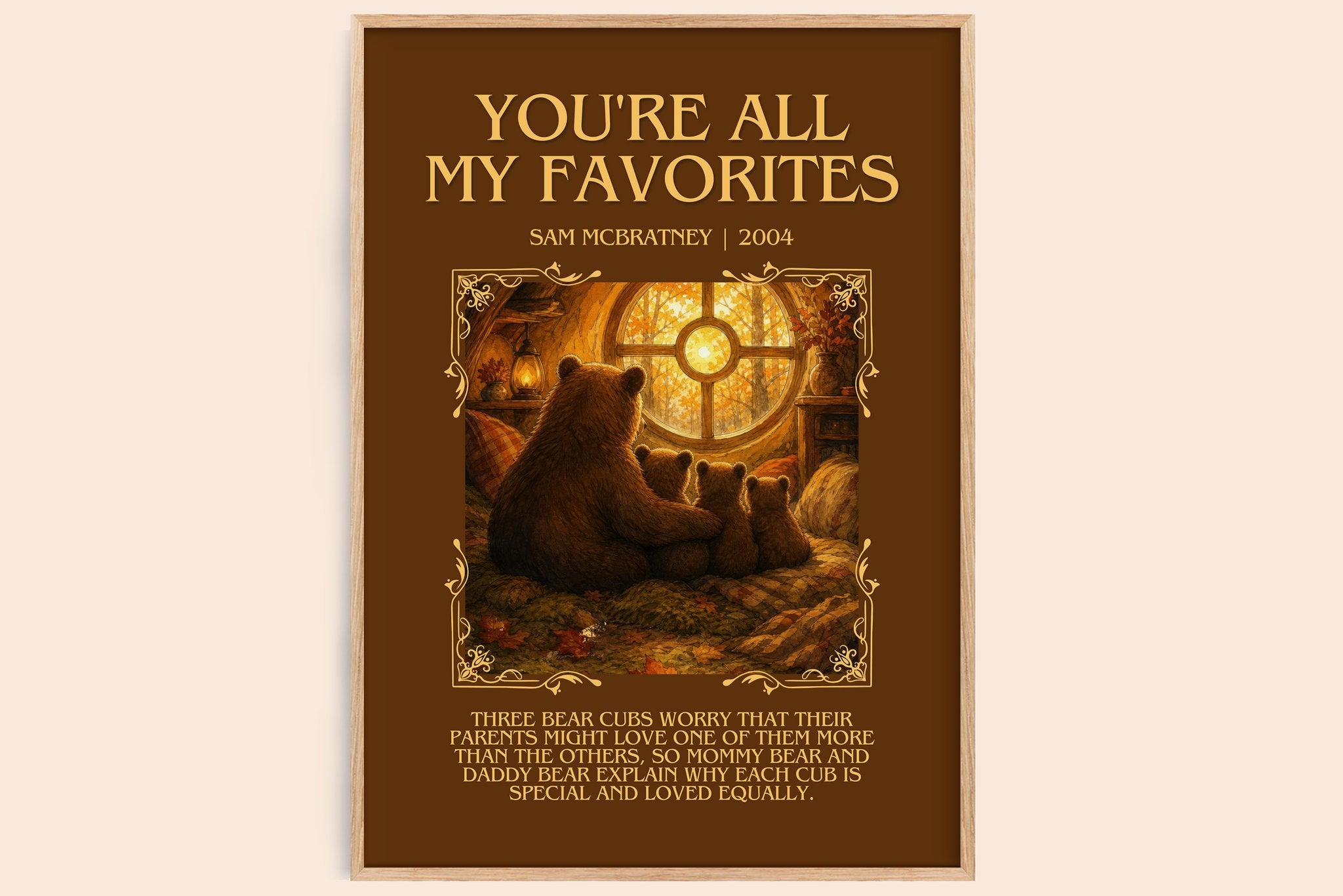 You're all my favorites Minimalist Book Poster by Sam McBratney