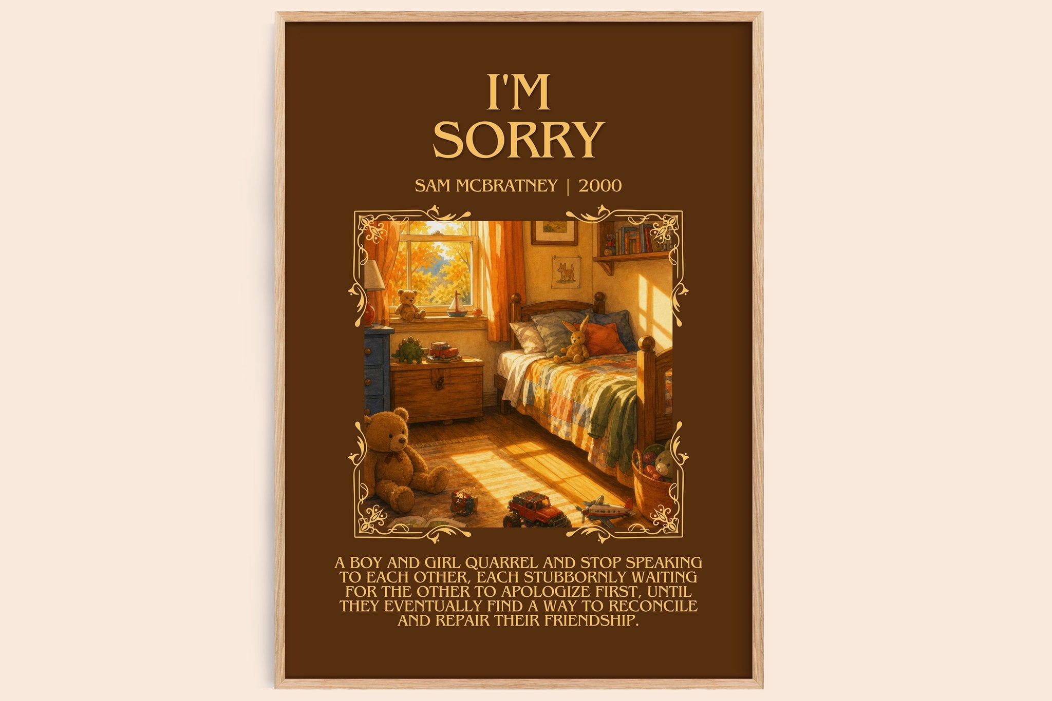 I'm Sorry Minimalist Book Poster by Sam McBratney
