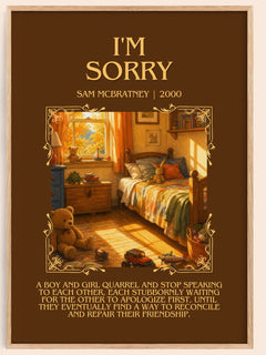 I'm Sorry Minimalist Book Poster by Sam McBratney – image 1