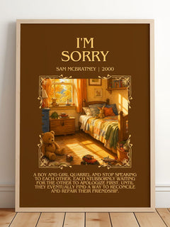 I'm Sorry Minimalist Book Poster by Sam McBratney – image 2