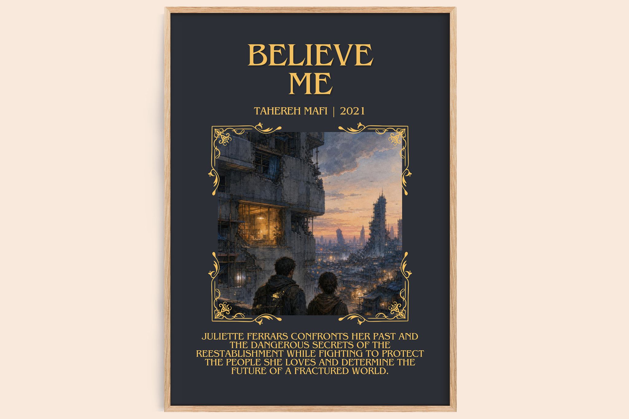Believe Me Minimalist Book Poster by Tahereh Mafi