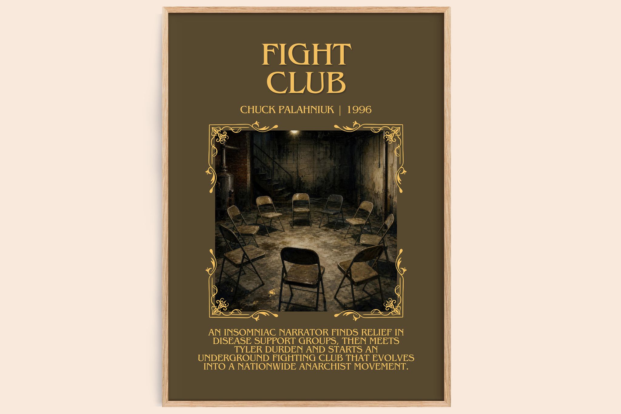 Fight Club Minimalist Book Poster by Chuck Palahniuk