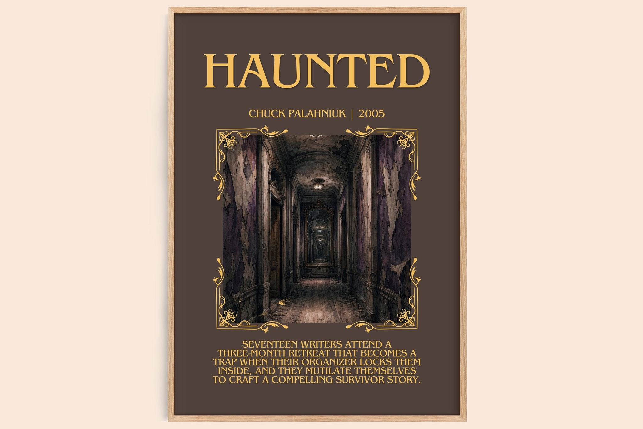 Haunted Minimalist Book Poster by Chuck Palahniuk