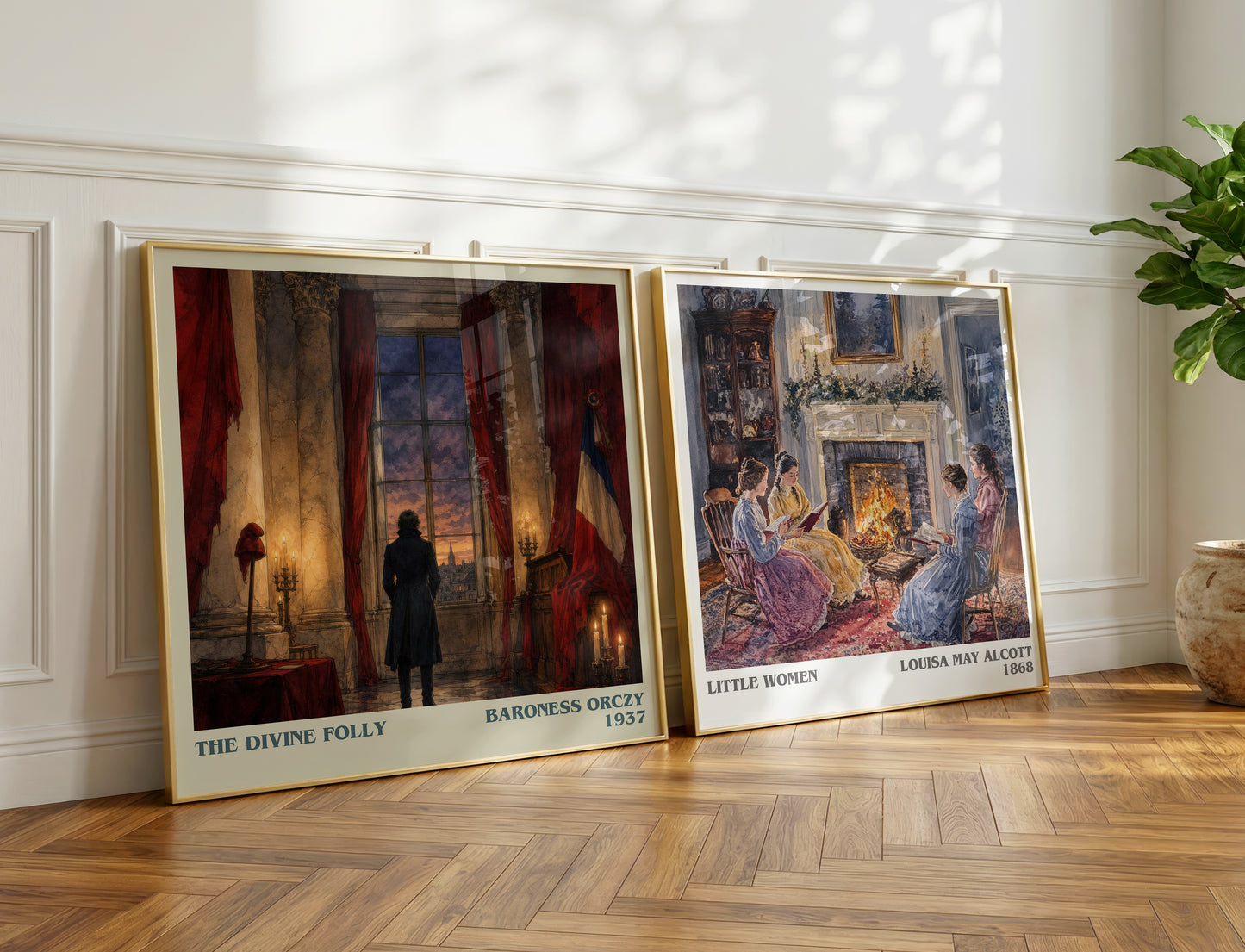 The Divine Folly literary print on bookshelf – Baroness Orczy fan gift