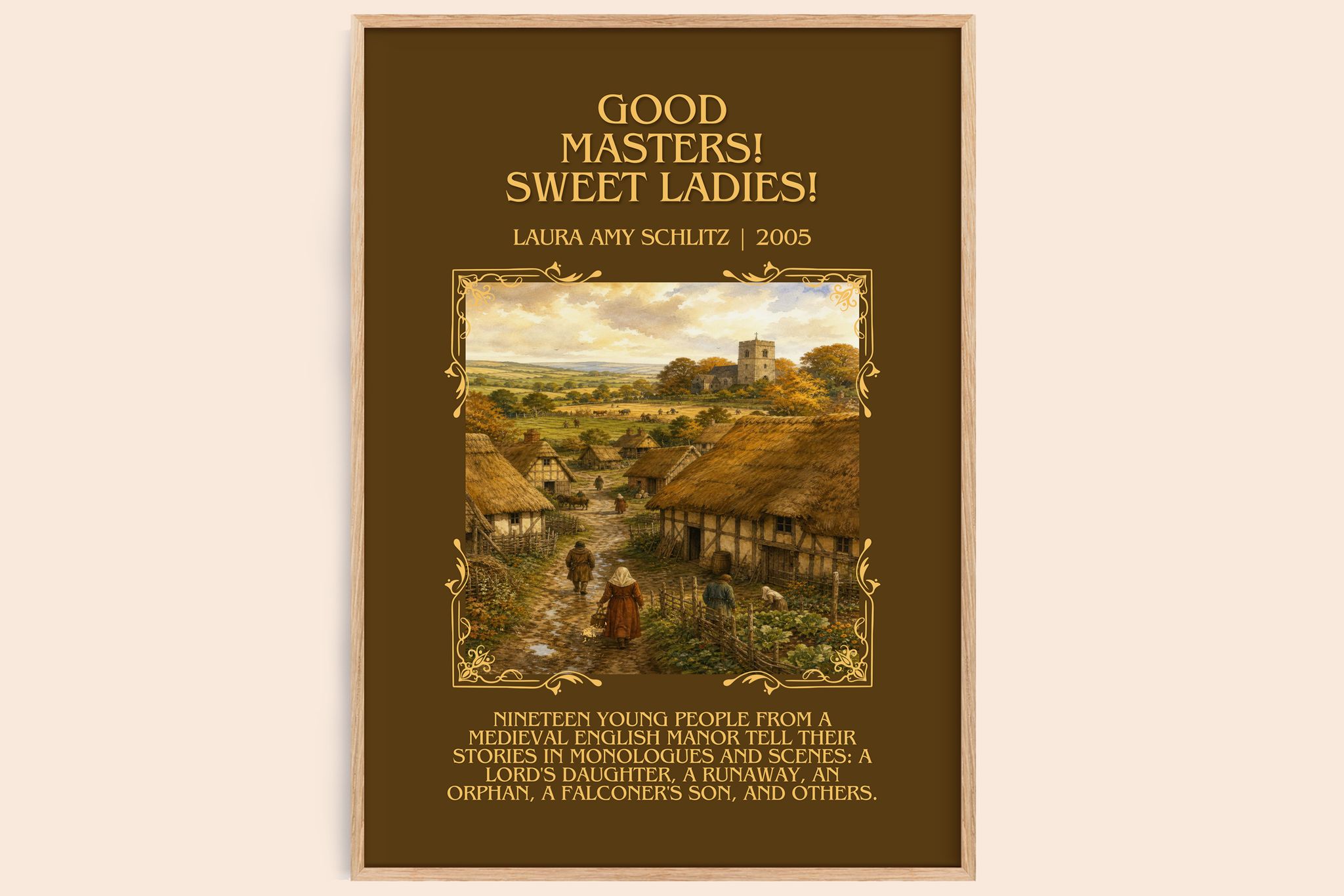 Good Masters! Sweet Ladies! Minimalist Book Poster by L. Schlitz