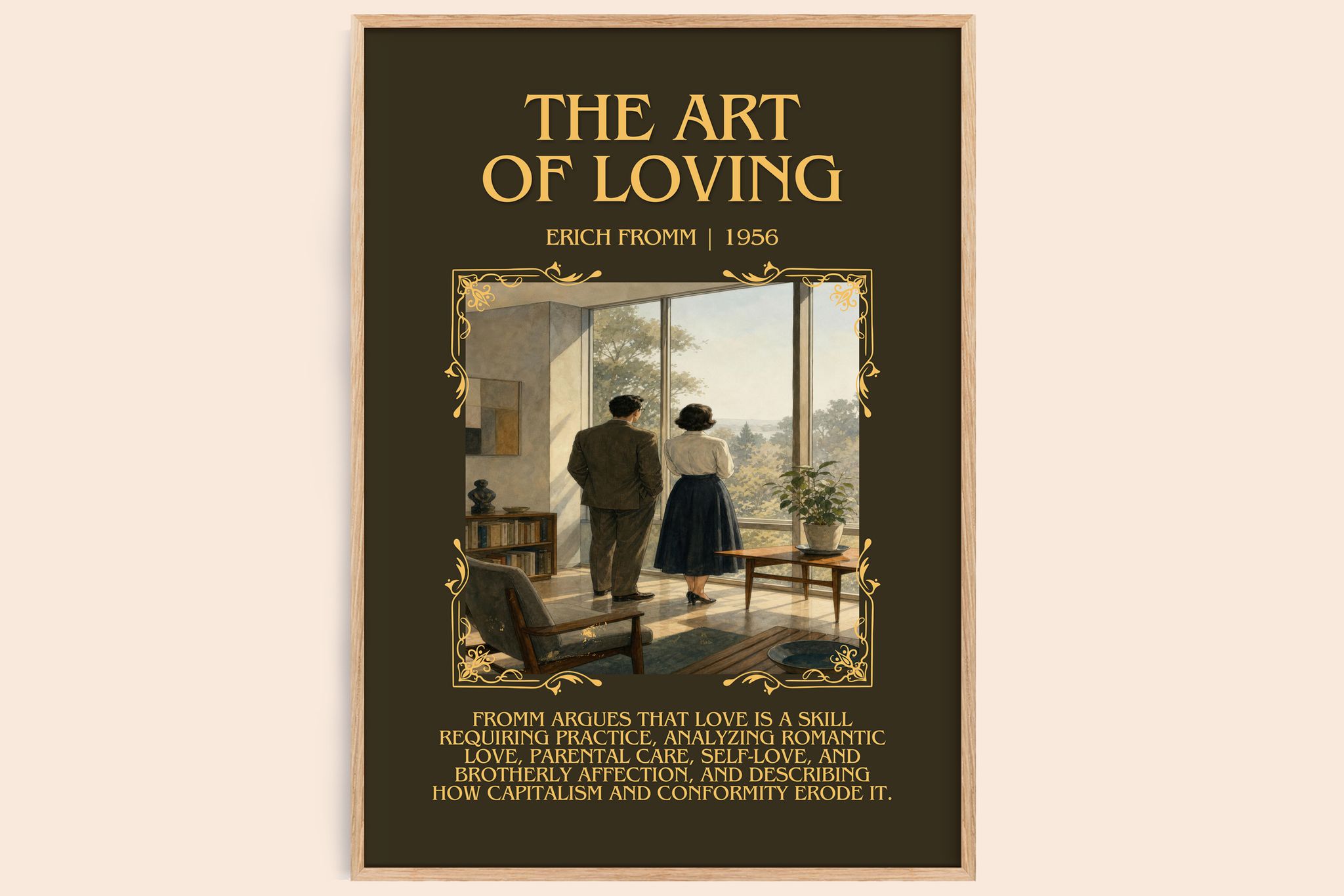 The Art of Loving Minimalist Book Poster by Erich Fromm