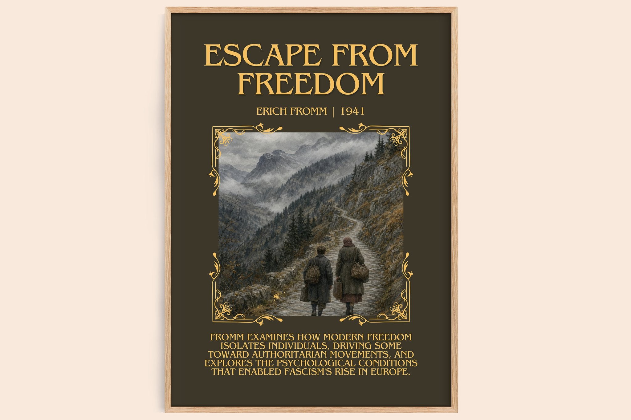 Escape from Freedom Minimalist Book Poster by Erich Fromm