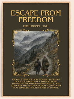 Escape from Freedom Minimalist Book Poster by Erich Fromm – image 1