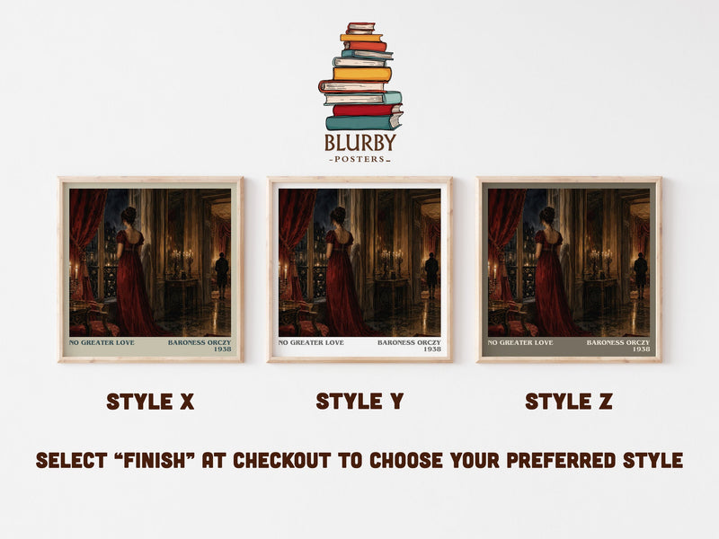 No Greater Love literary print in frame leaning in hallway – historical fiction wall art