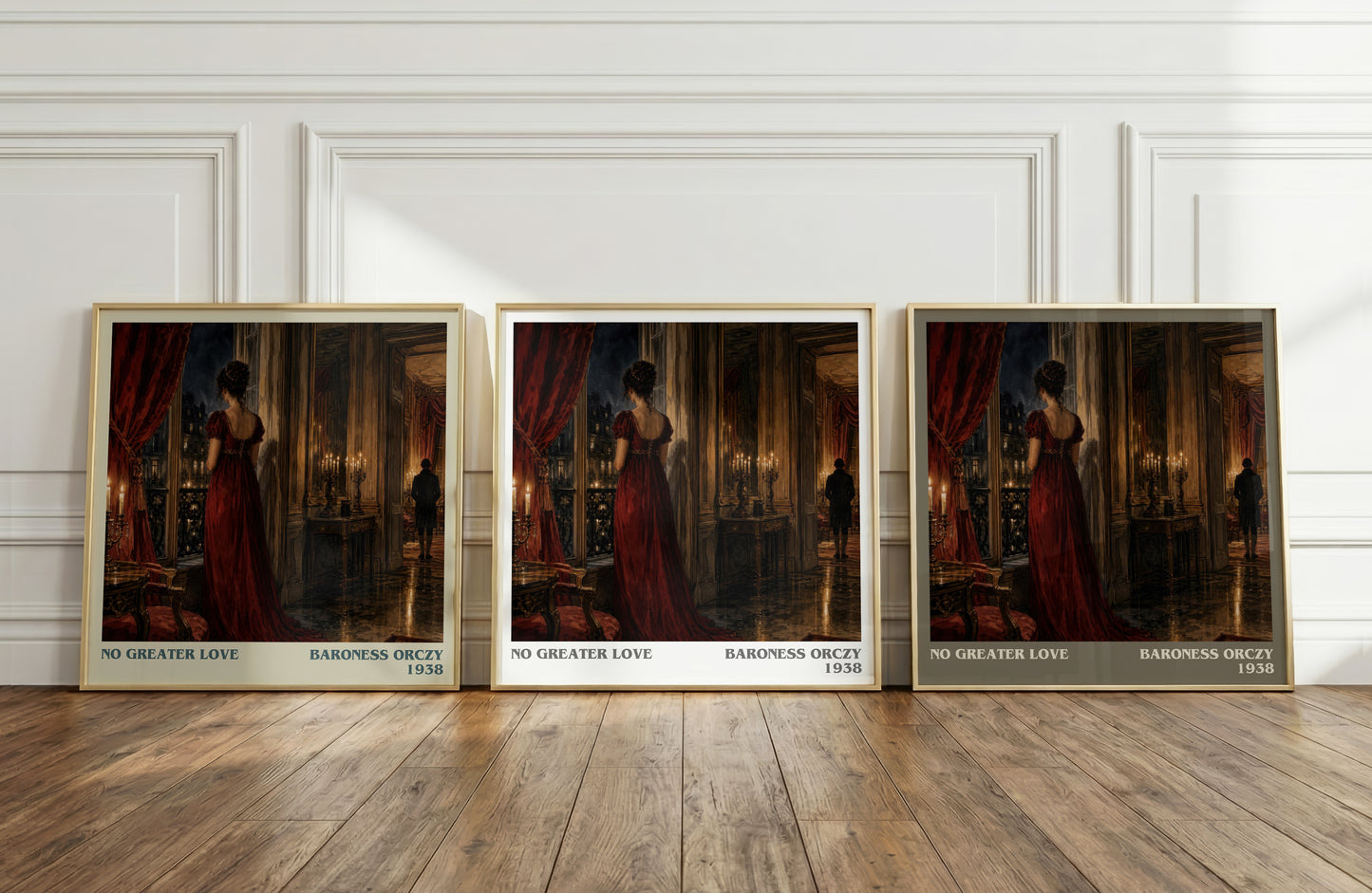 No Greater Love literary art print colour and style options – Baroness Orczy book art