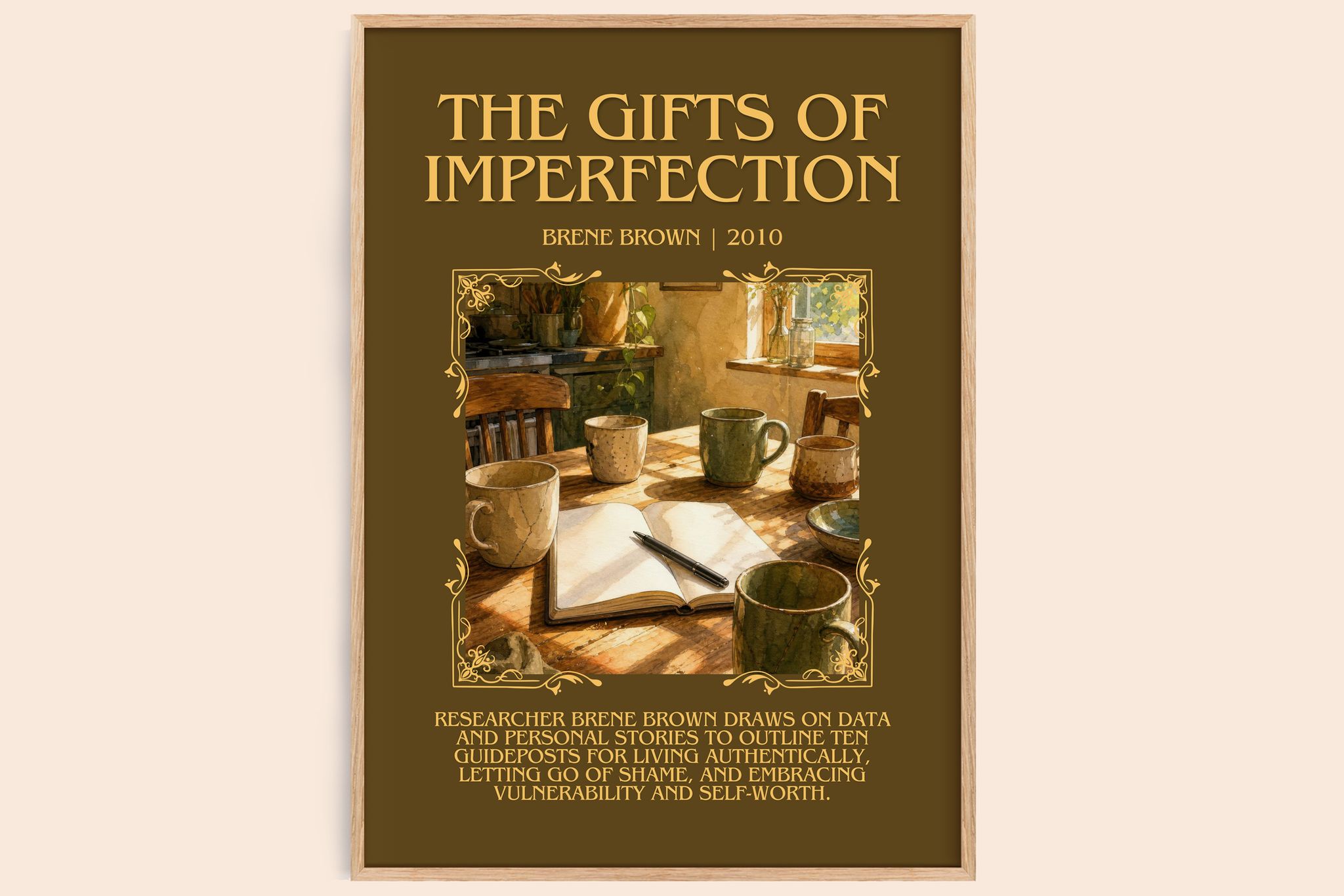 The Gifts of Imperfection Minimalist Book Poster by Brené Brown