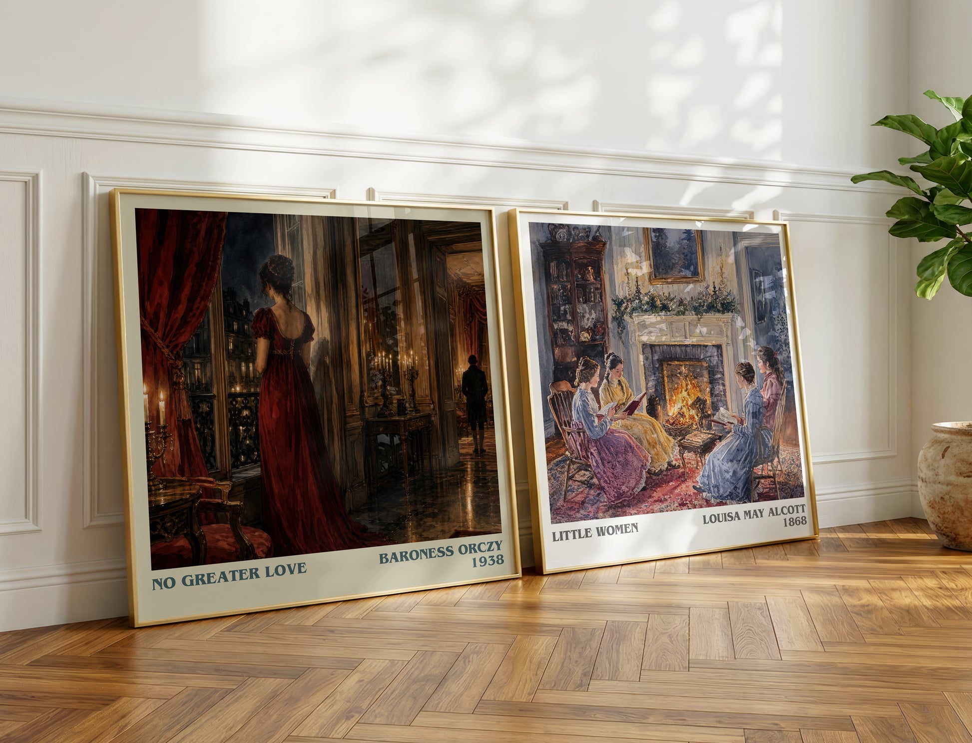 No Greater Love literary print on bookshelf – Baroness Orczy fan gift