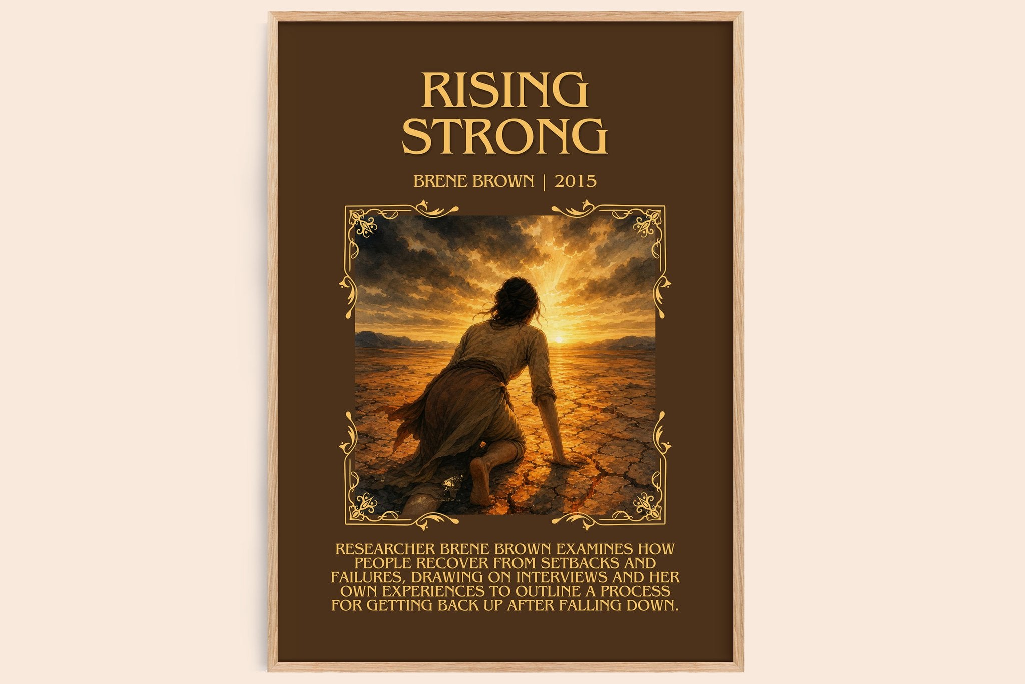 Rising strong Minimalist Book Poster by Brené Brown