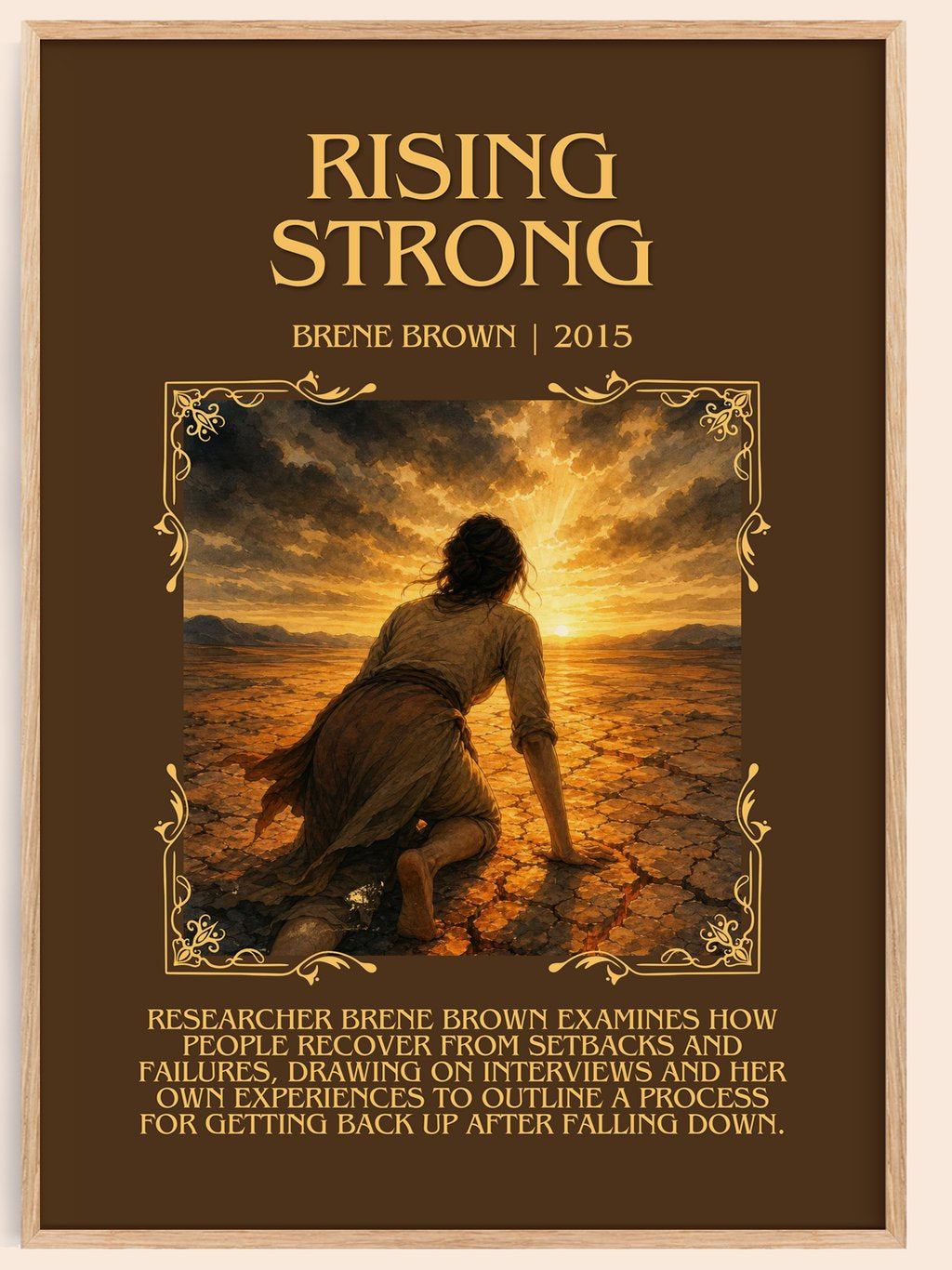 Rising strong Minimalist Book Poster by Brené Brown – book poster
