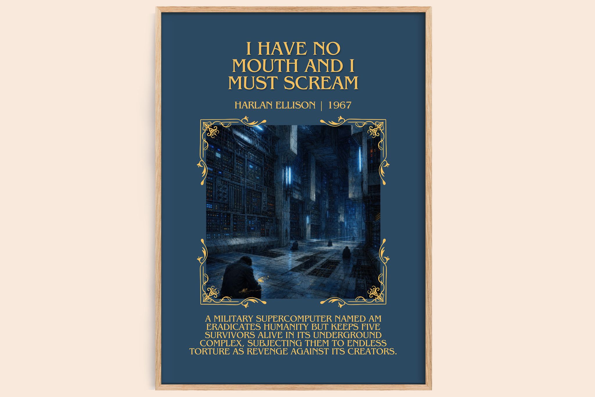 I Have No Mouth and I Must Scream Minimalist Book Poster by H. Ellison