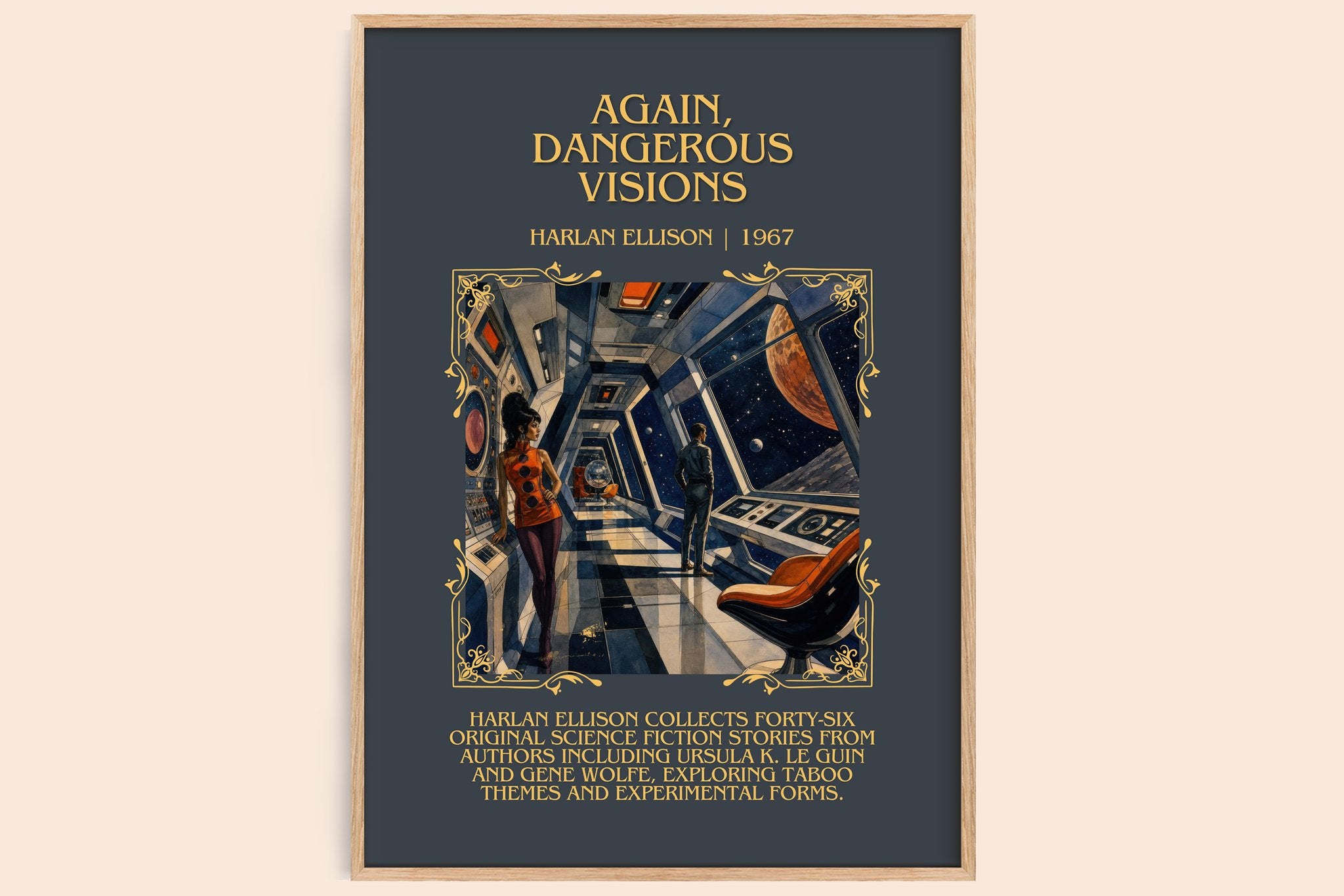 Again, Dangerous Visions Minimalist Book Poster by Harlan Ellison