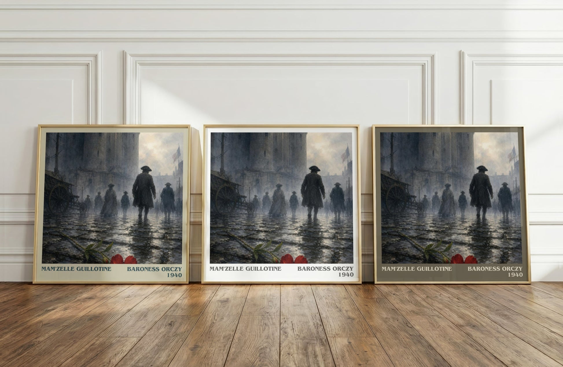Mam'Zelle Guillotine literary art print colour and style options – Baroness Orczy book art