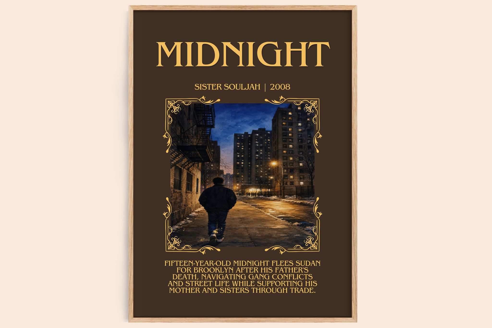 Midnight Minimalist Book Poster by Sister Souljah