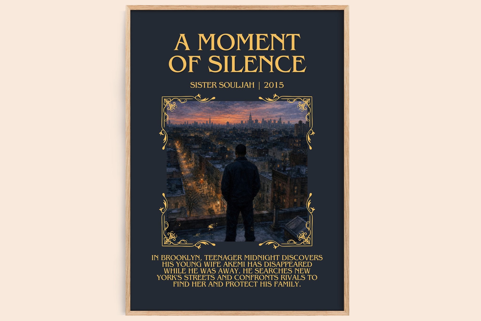 A moment of silence Minimalist Book Poster by Sister Souljah