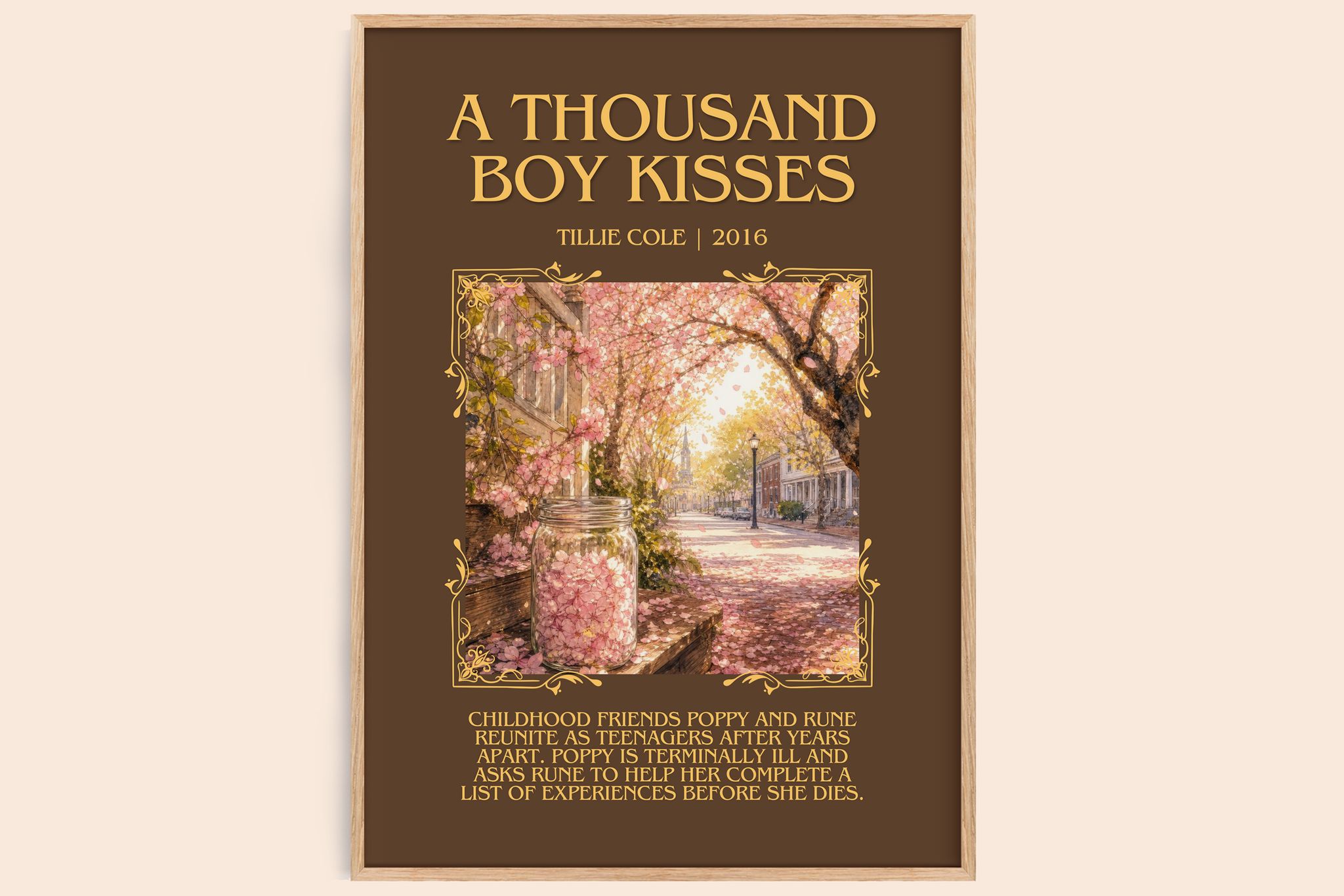 A Thousand Boy Kisses Minimalist Book Poster by Tillie Cole