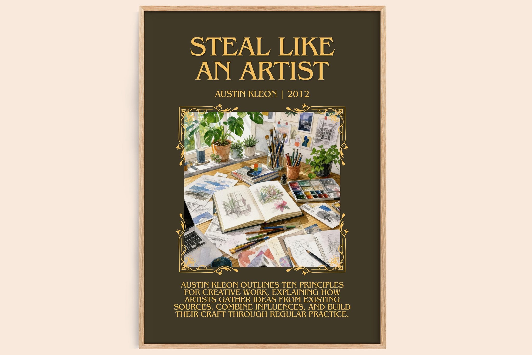 Steal like an artist Minimalist Book Poster by Austin Kleon