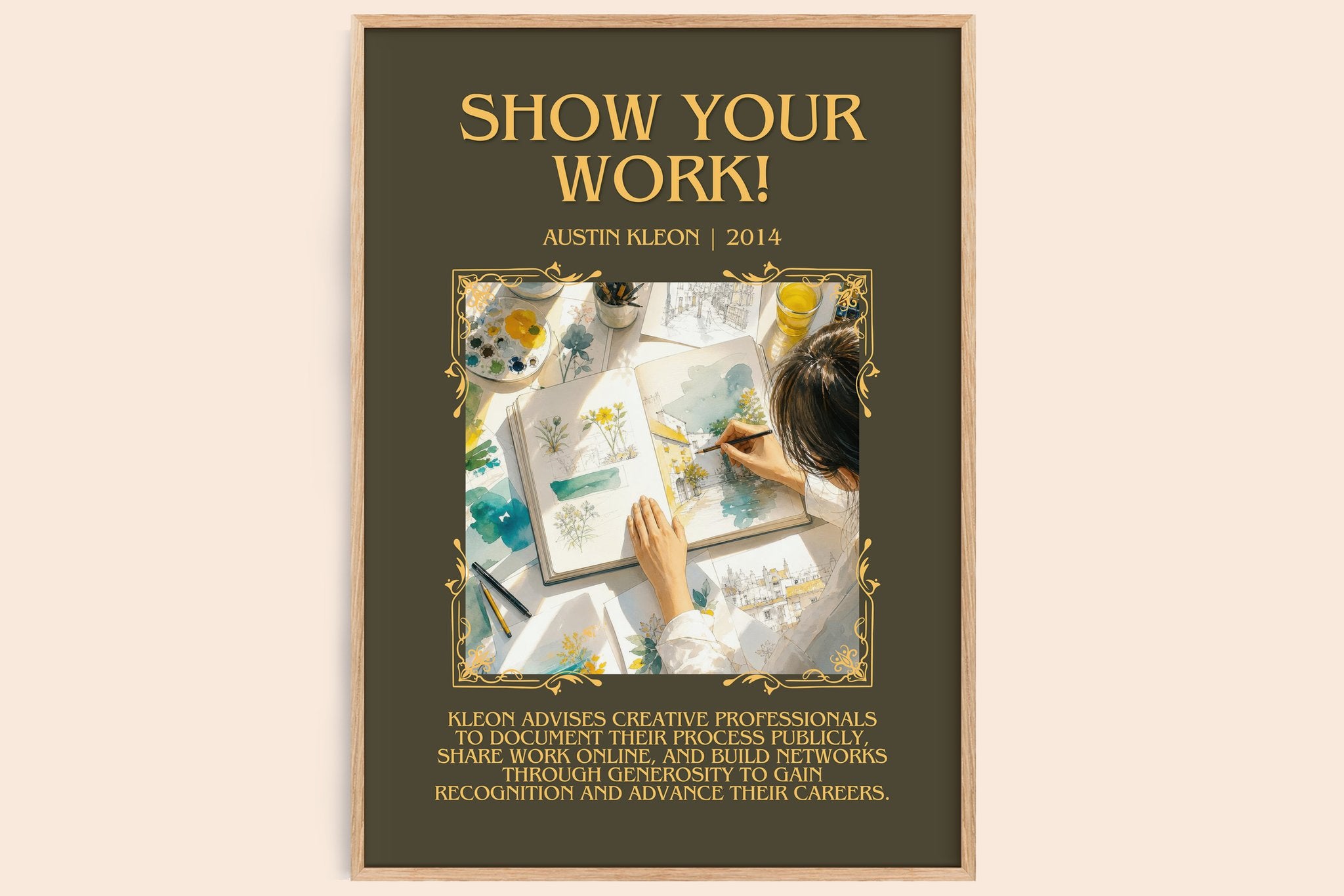 Show Your Work! Minimalist Book Poster by Austin Kleon