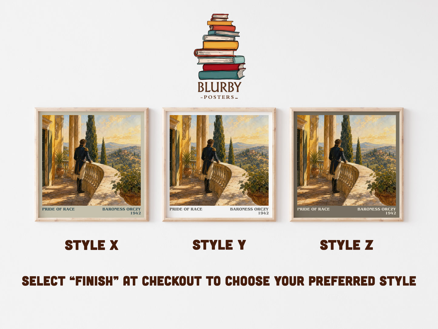 Pride Of Race literary print in frame leaning in hallway – historical fiction wall art