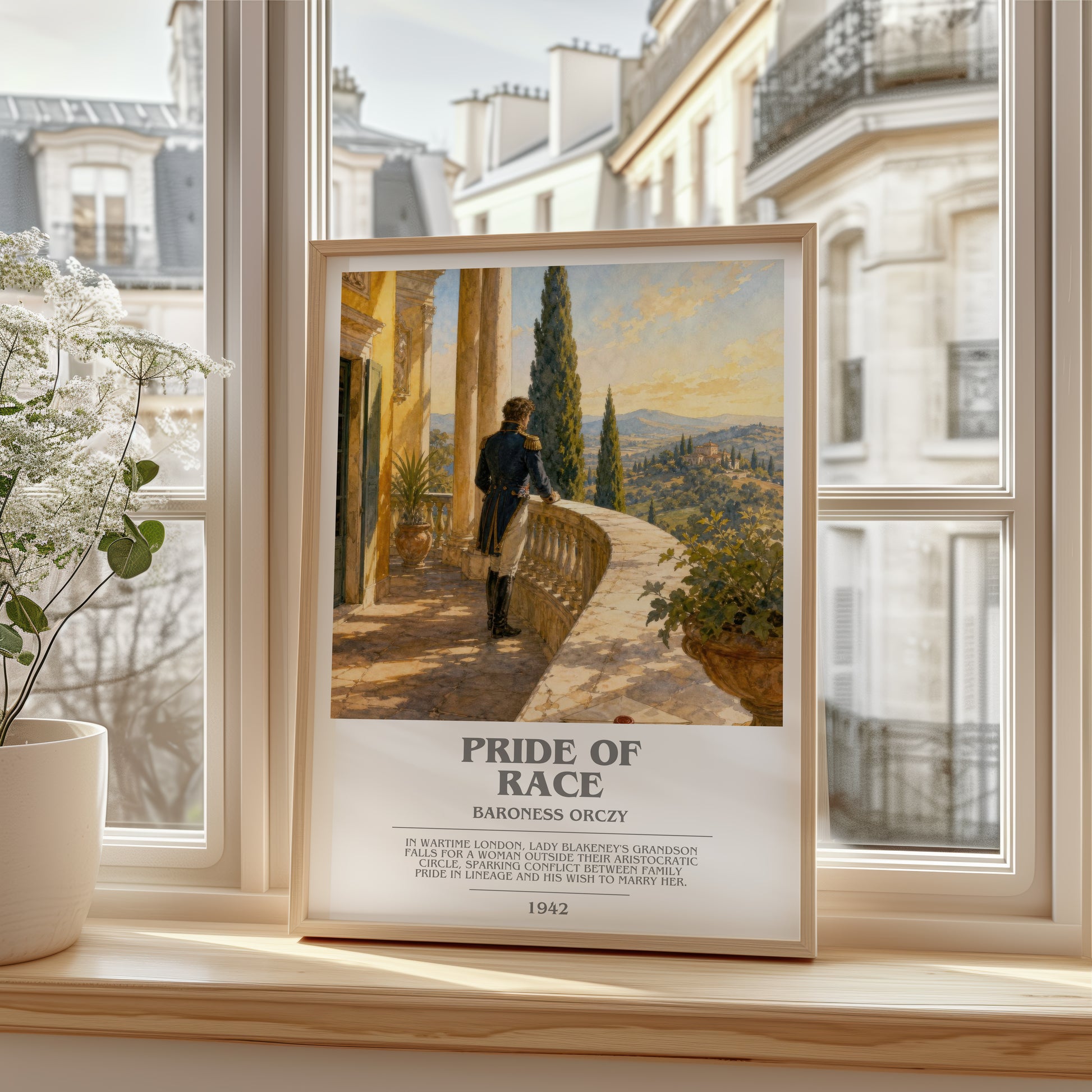 Pride Of Race bookish poster colour and style options – Baroness Orczy book art