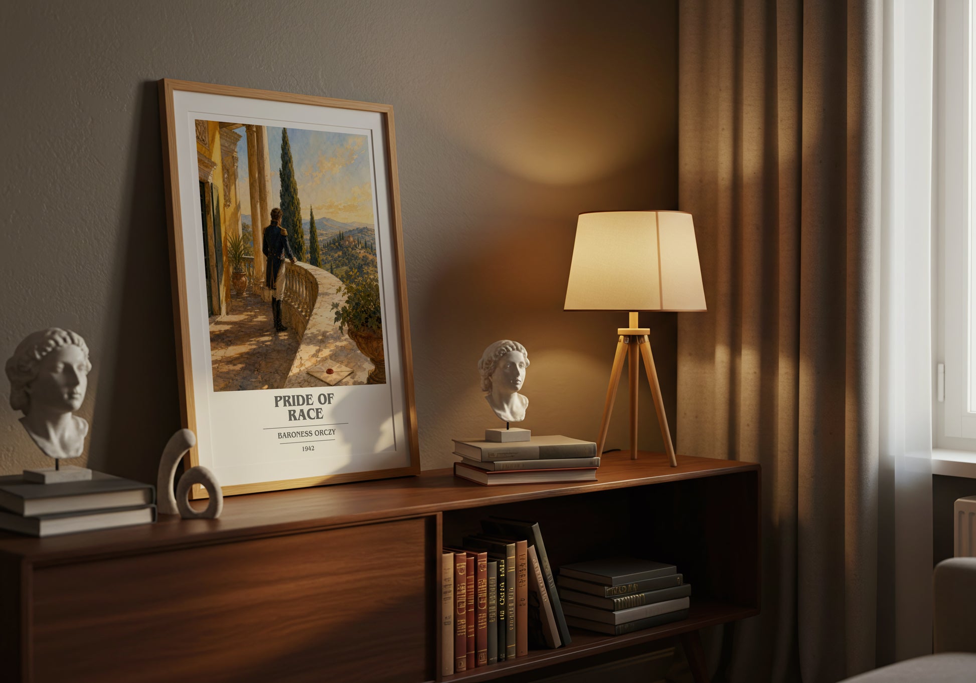 Pride Of Race book cover book poster framed on wall – historical fiction wall art
