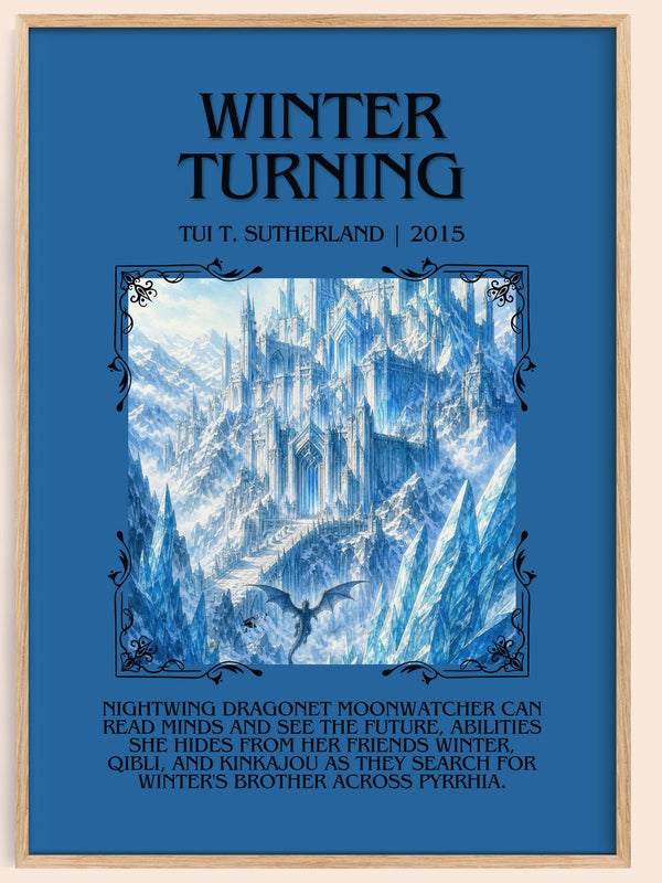 Winter Turning Minimalist Book Poster by Tui T. Sutherland – book poster