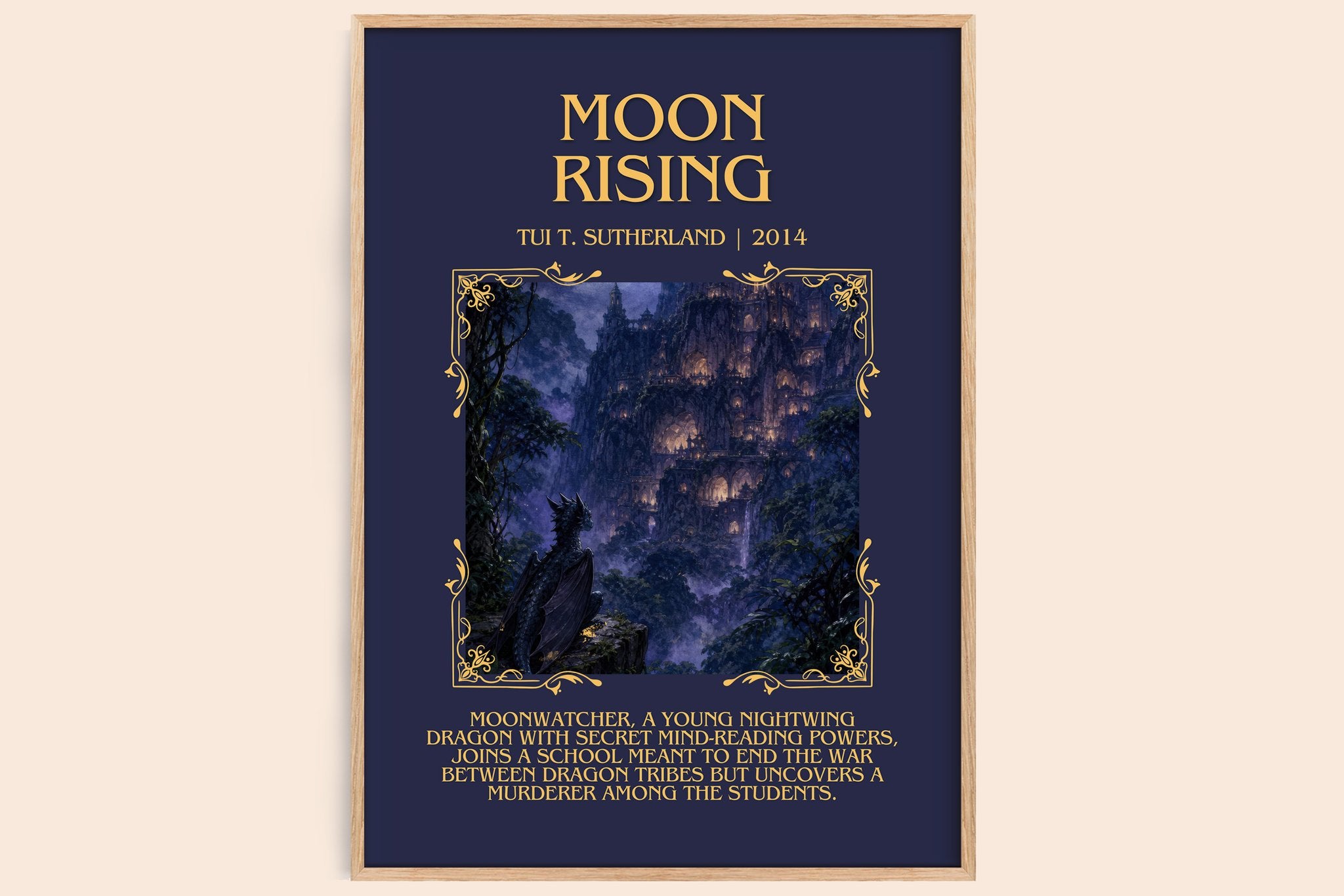 Moon Rising Minimalist Book Poster by Tui T. Sutherland